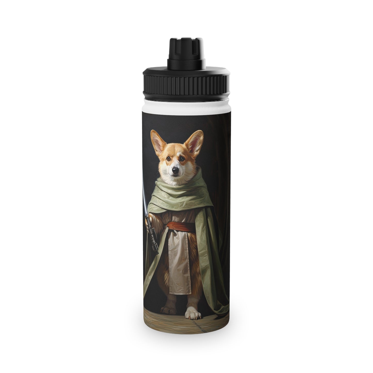 Jedi Corgi - Water Bottle with Sport Lid