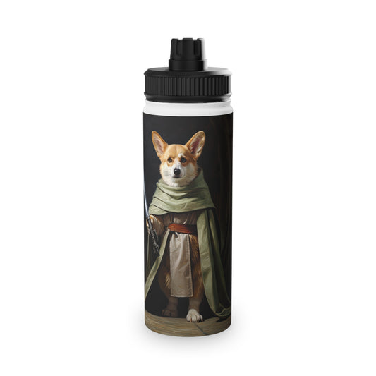 Jedi Corgi - Water Bottle with Sport Lid