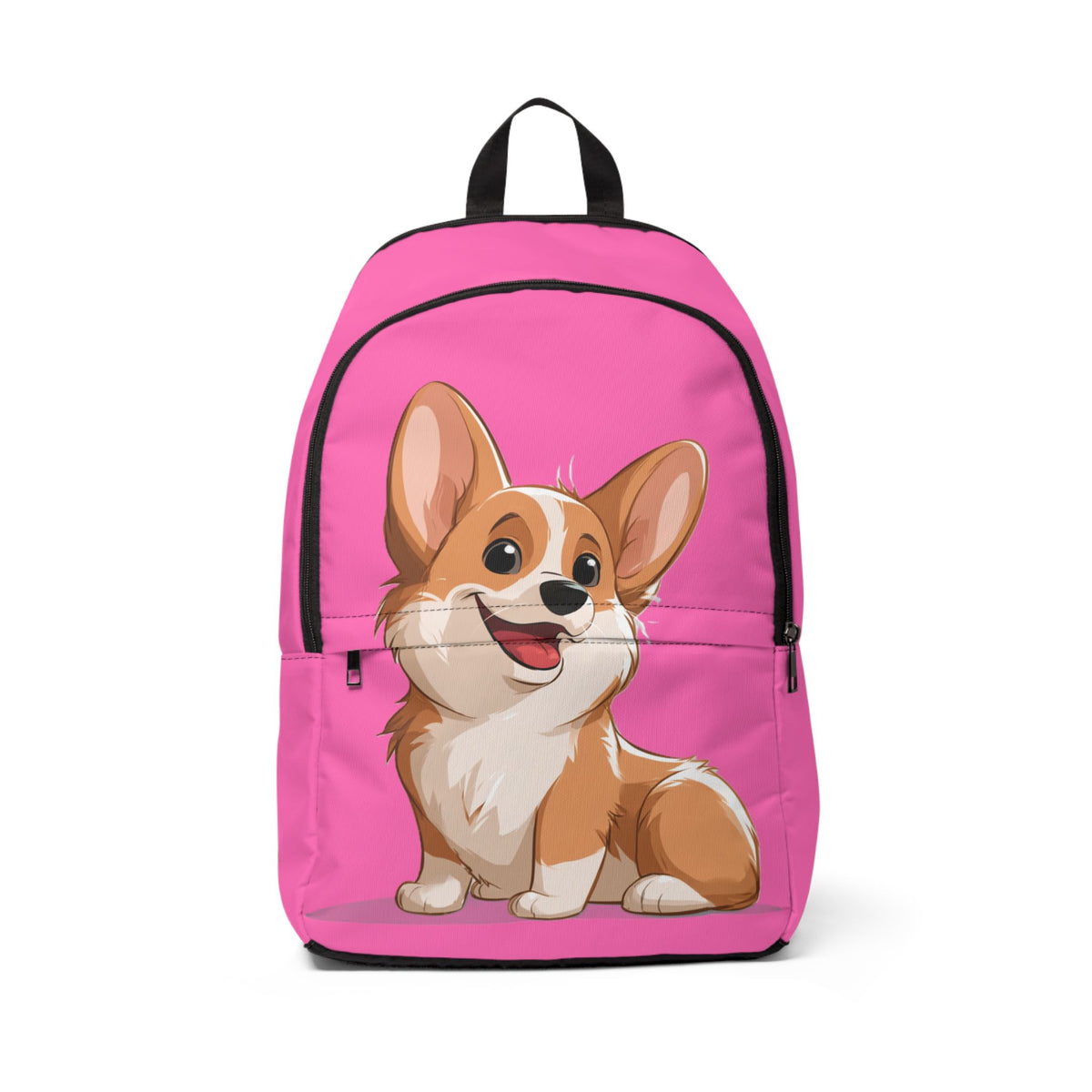 Cute Corgi Puppy Animation Backpack — Hot Pink Corgi Rucksack