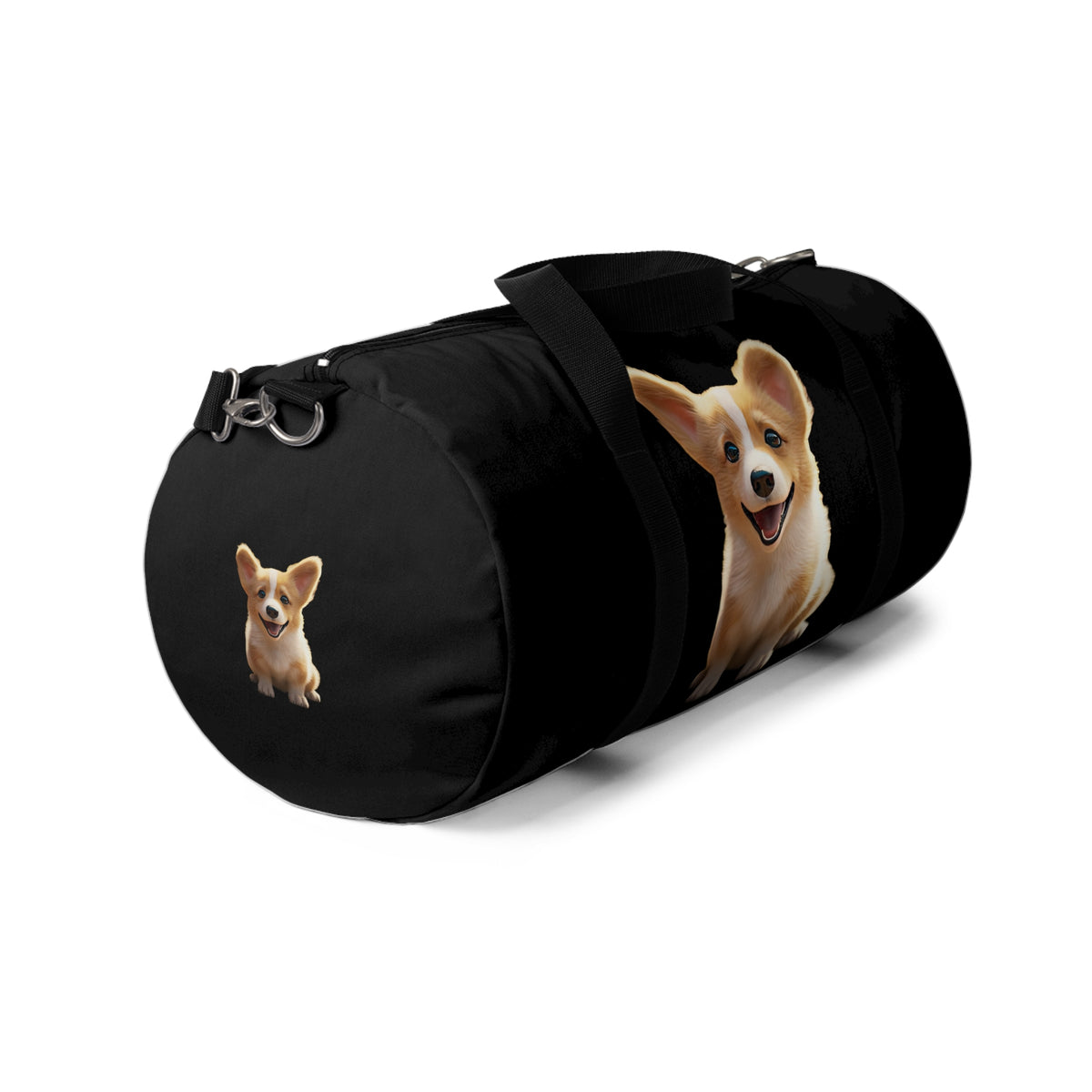 Corgi Sweetness Duffel Bag - Cute Black Corgi Travel Gym Bag