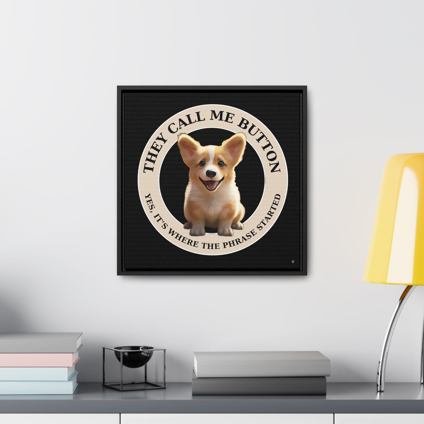 Cute as a Button - Framed on Canvas