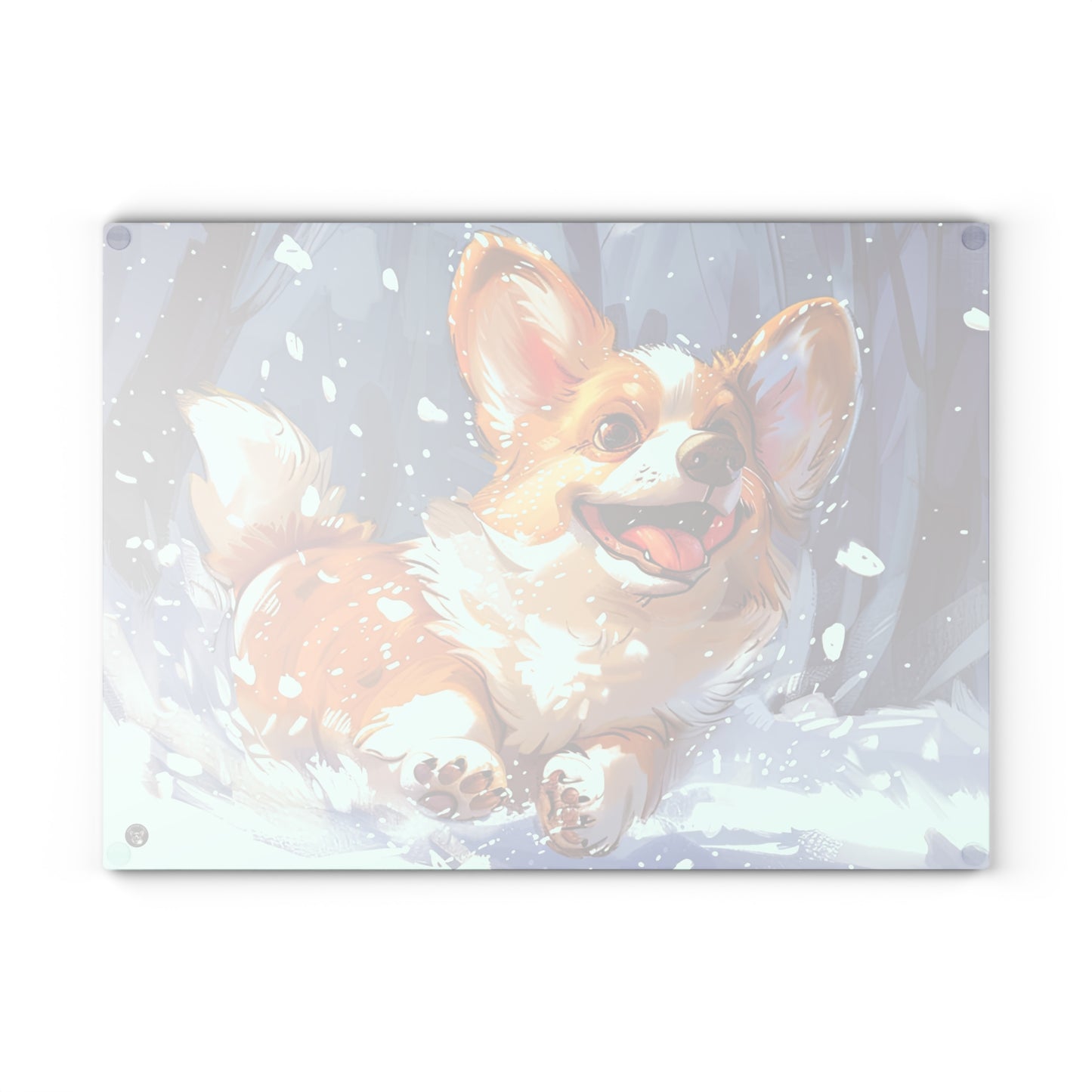 Winter Fun - Glass Cutting Board
