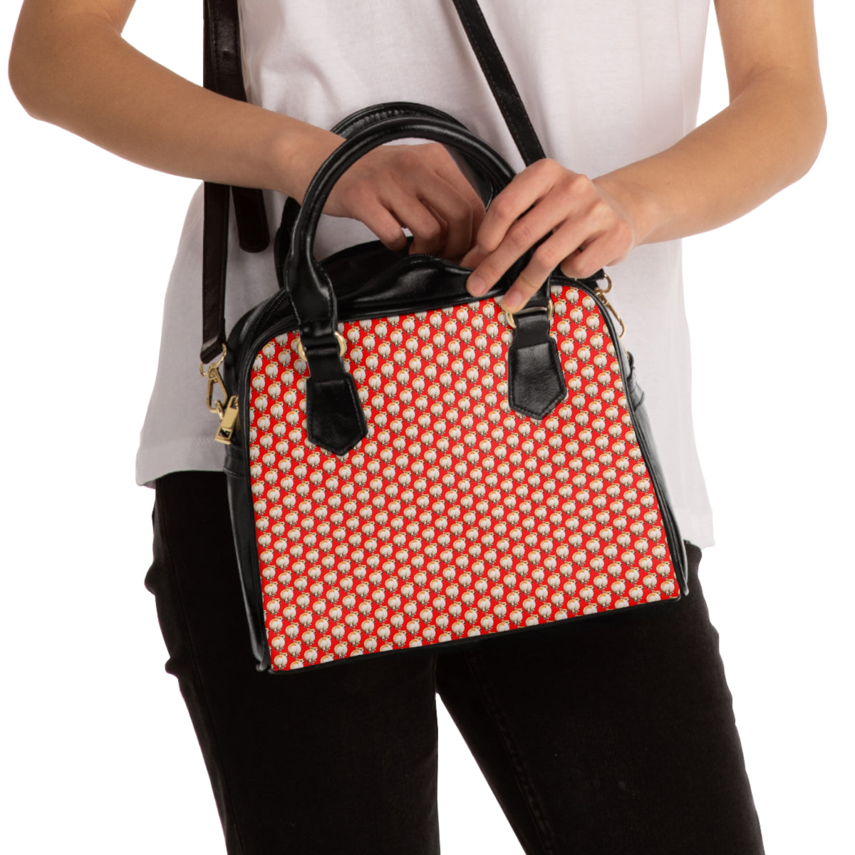Baby Got Back Corgi Butt Strut Red Shoulder Handbag
