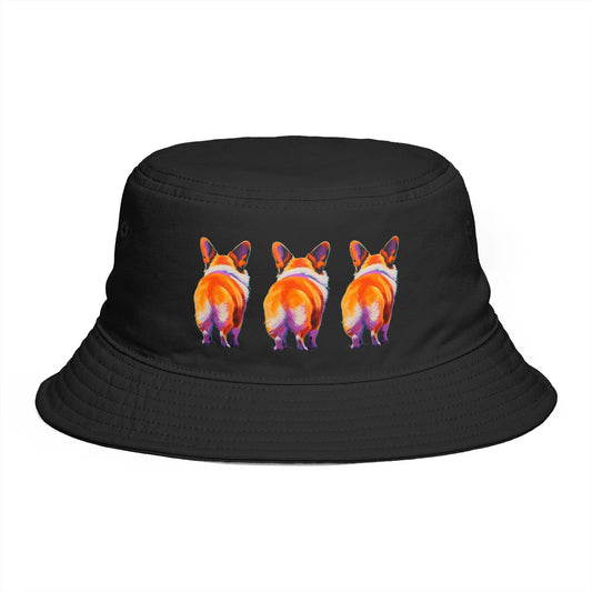 Corgi Butt Artistic Portrait Bucket Hat