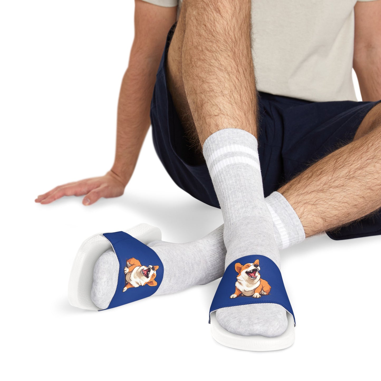 Comical Corgi - Men's Slide Sandals
