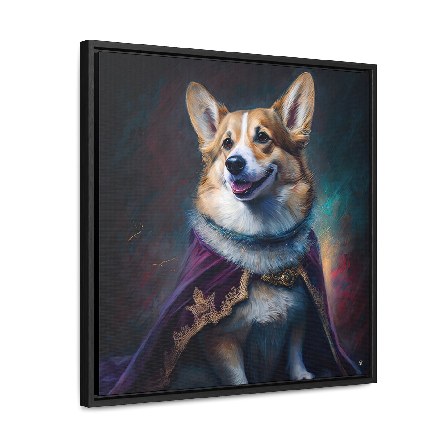 Corgi Royalty - Framed on Canvas