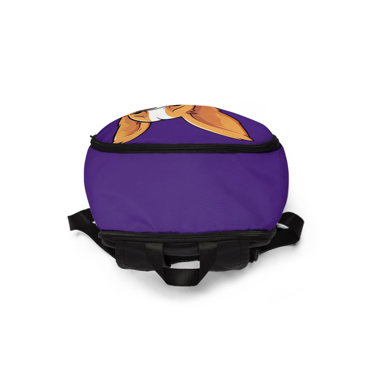 Jolly Jiggling Corgi Backpack — Funny Purple Corgi Rucksack
