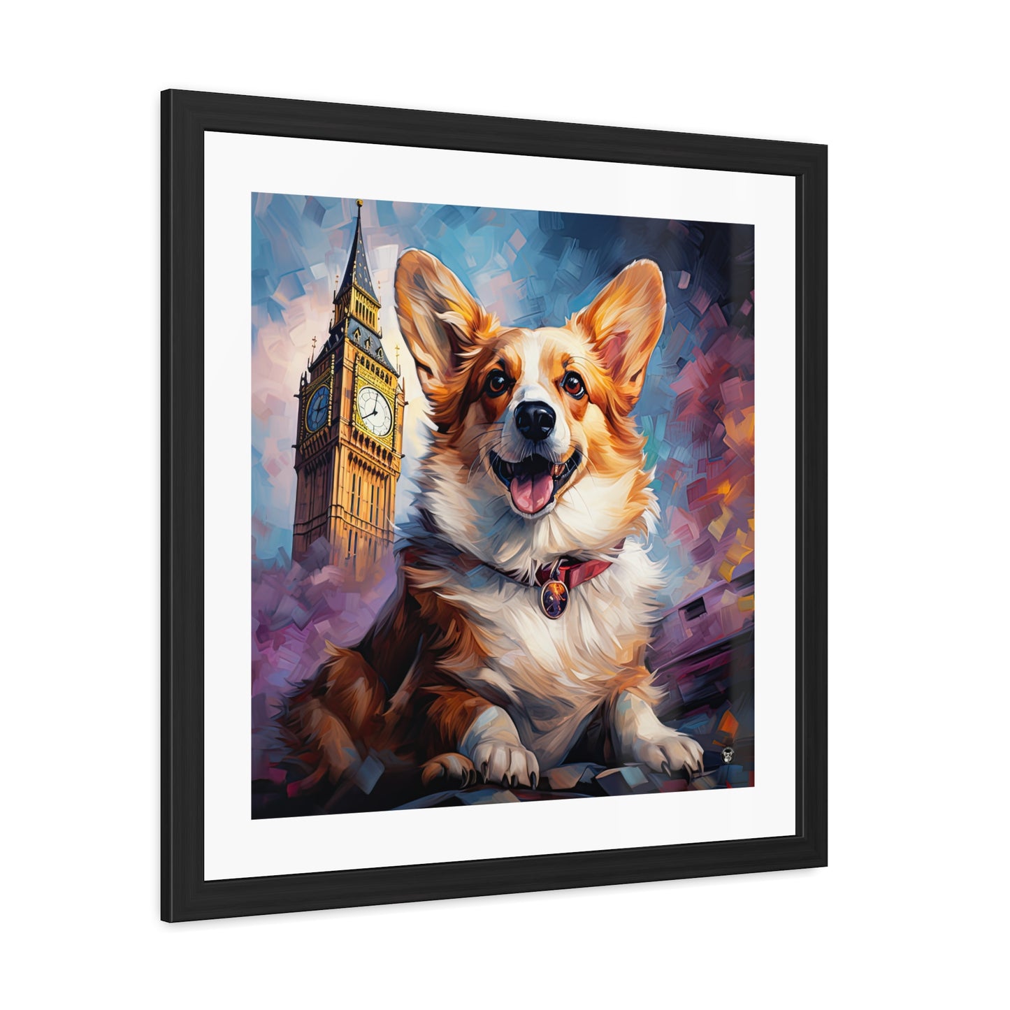 Impression encadrée Corgi & Ben