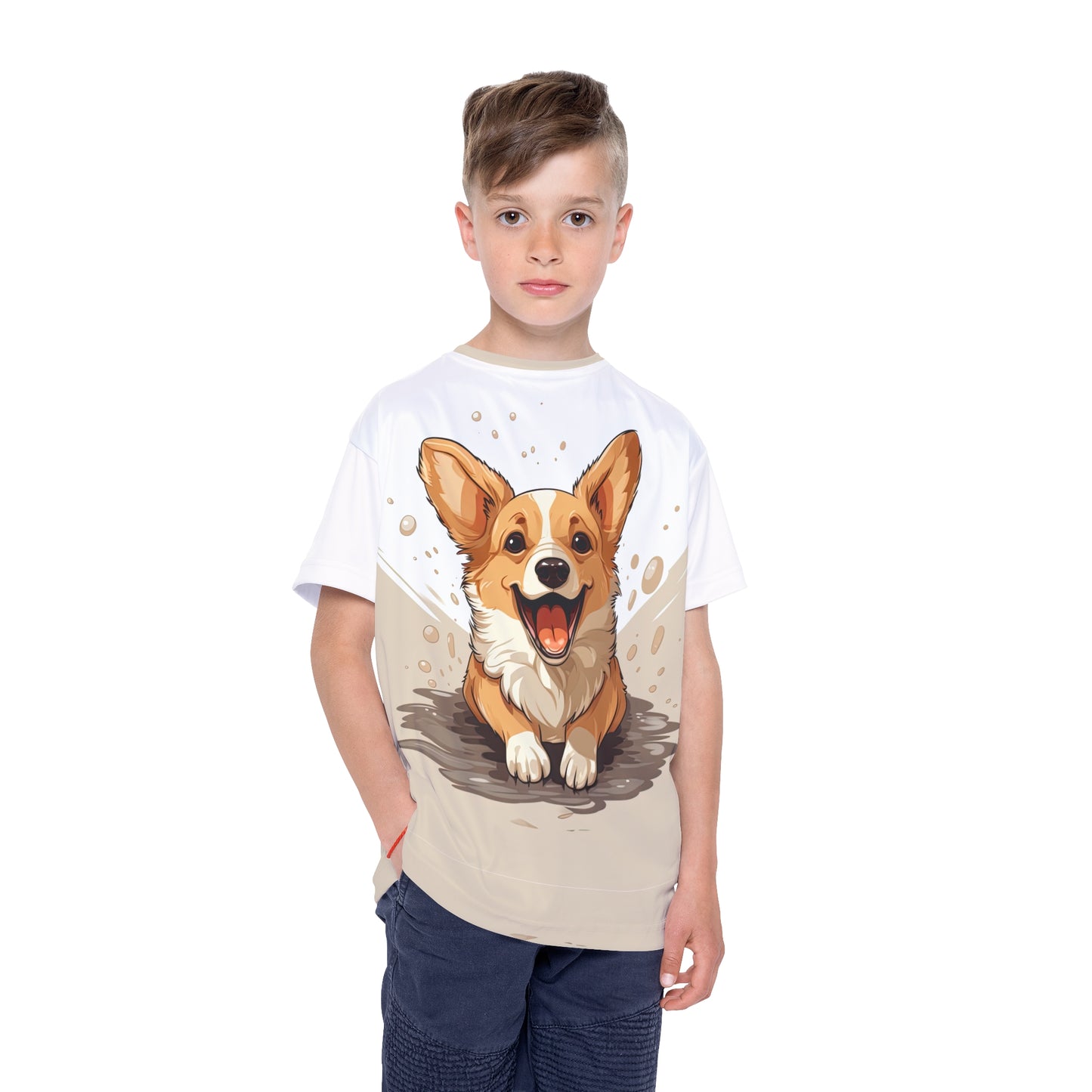 Corgi Cuteness Kid's Sports Tee