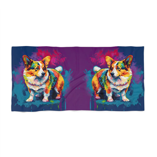 Corgi Scout Beach Towel