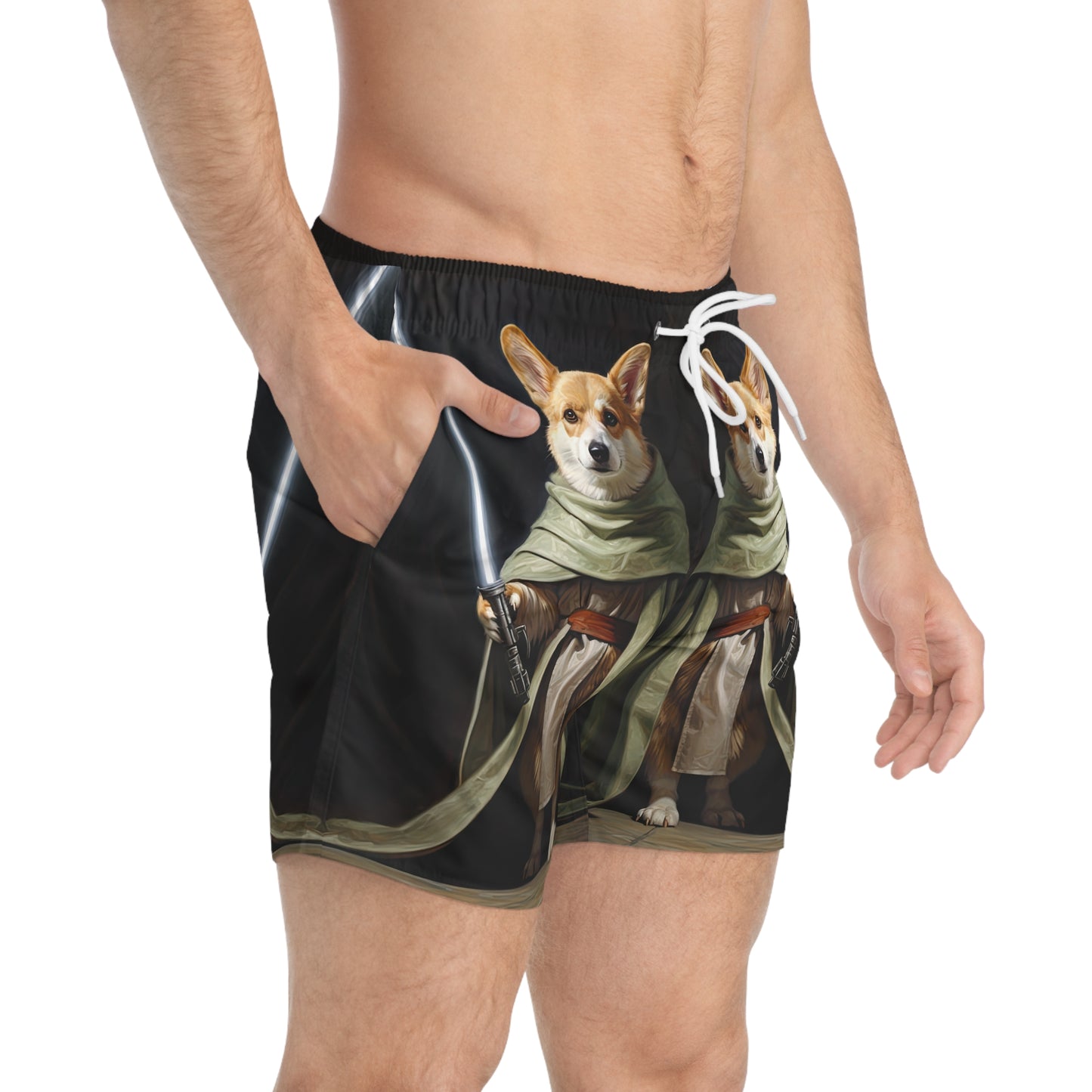 Jedi Corgi Swim Trunks
