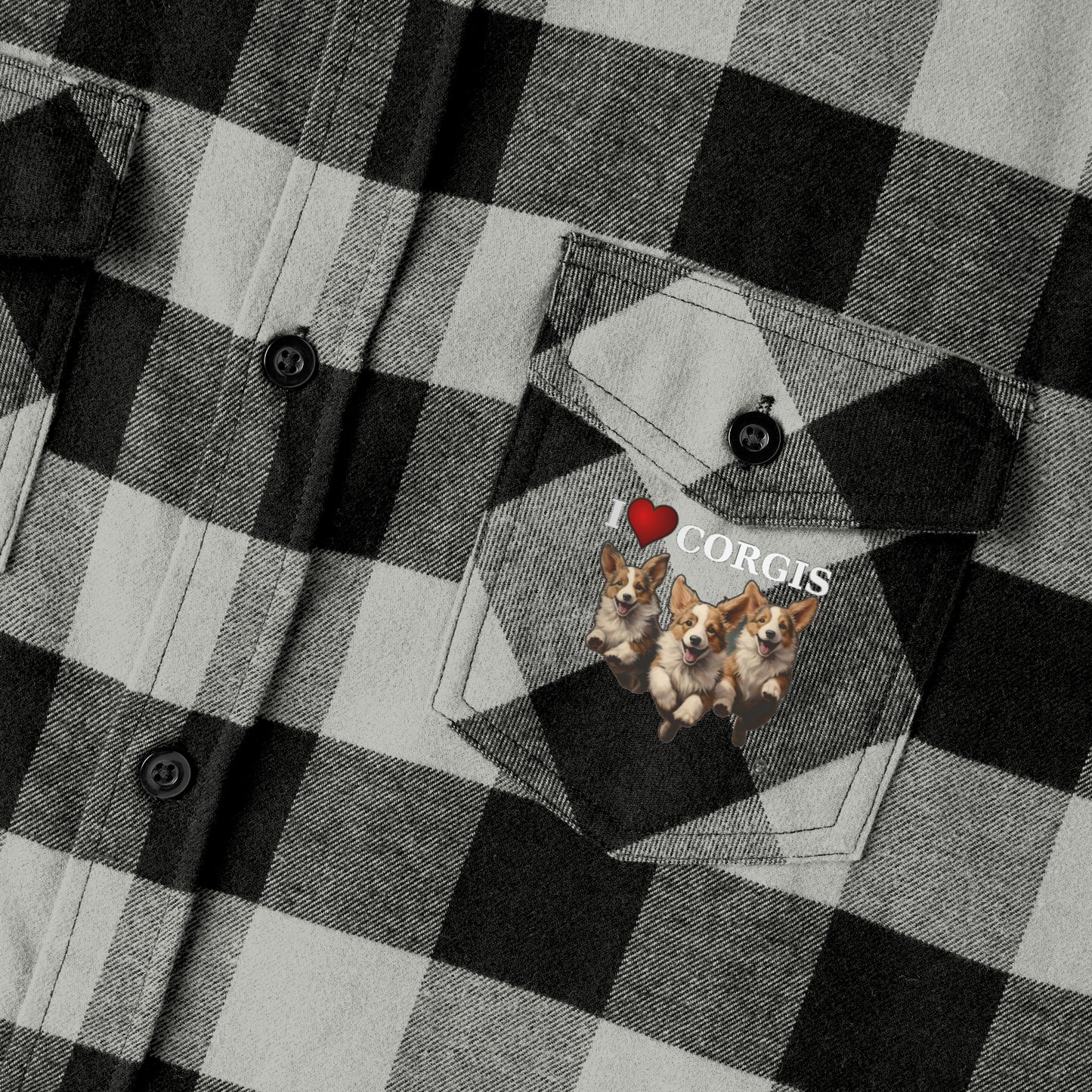 I Heart Corgis - Flannel Shirt