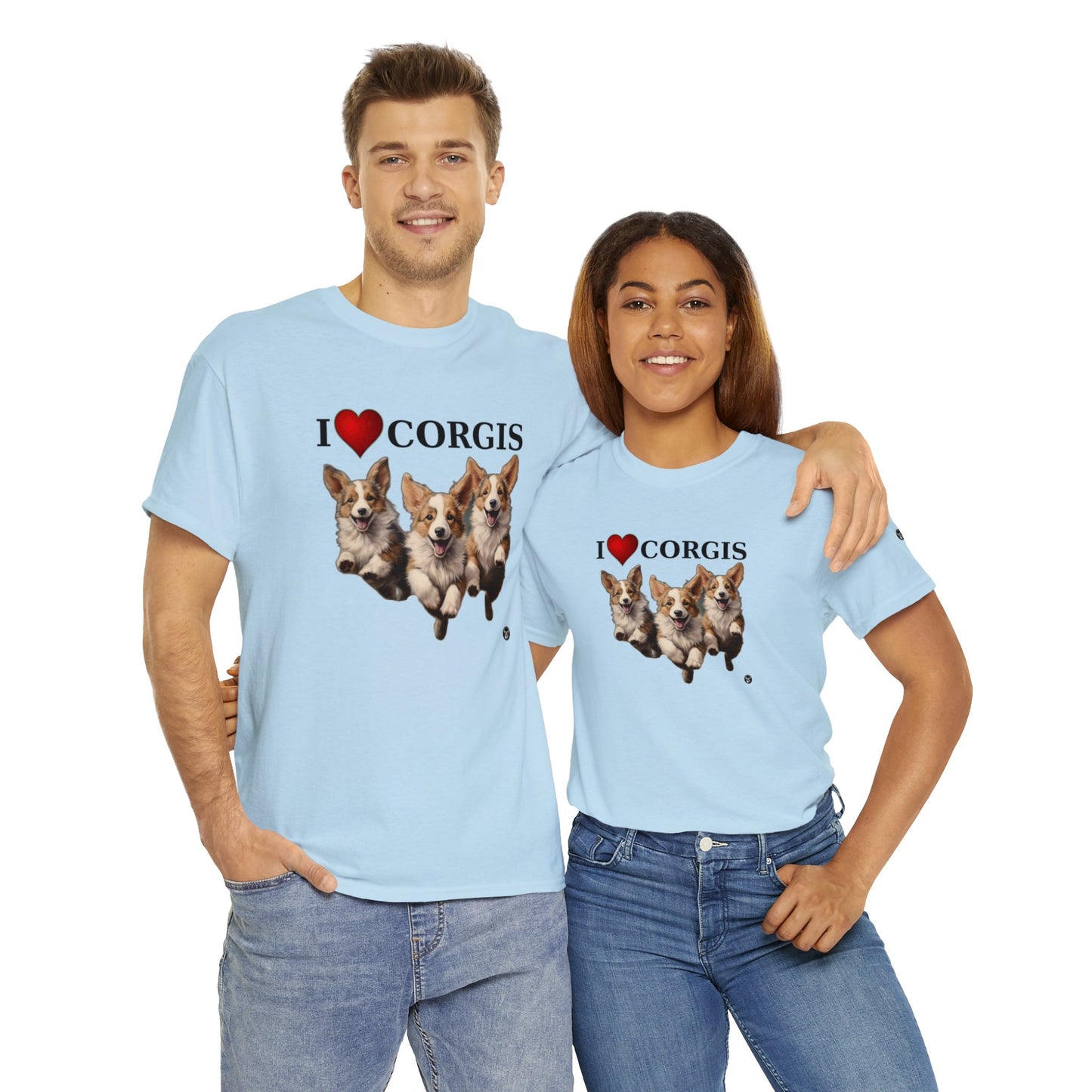 I Heart Corgis - Unisex Heavy Cotton Tee