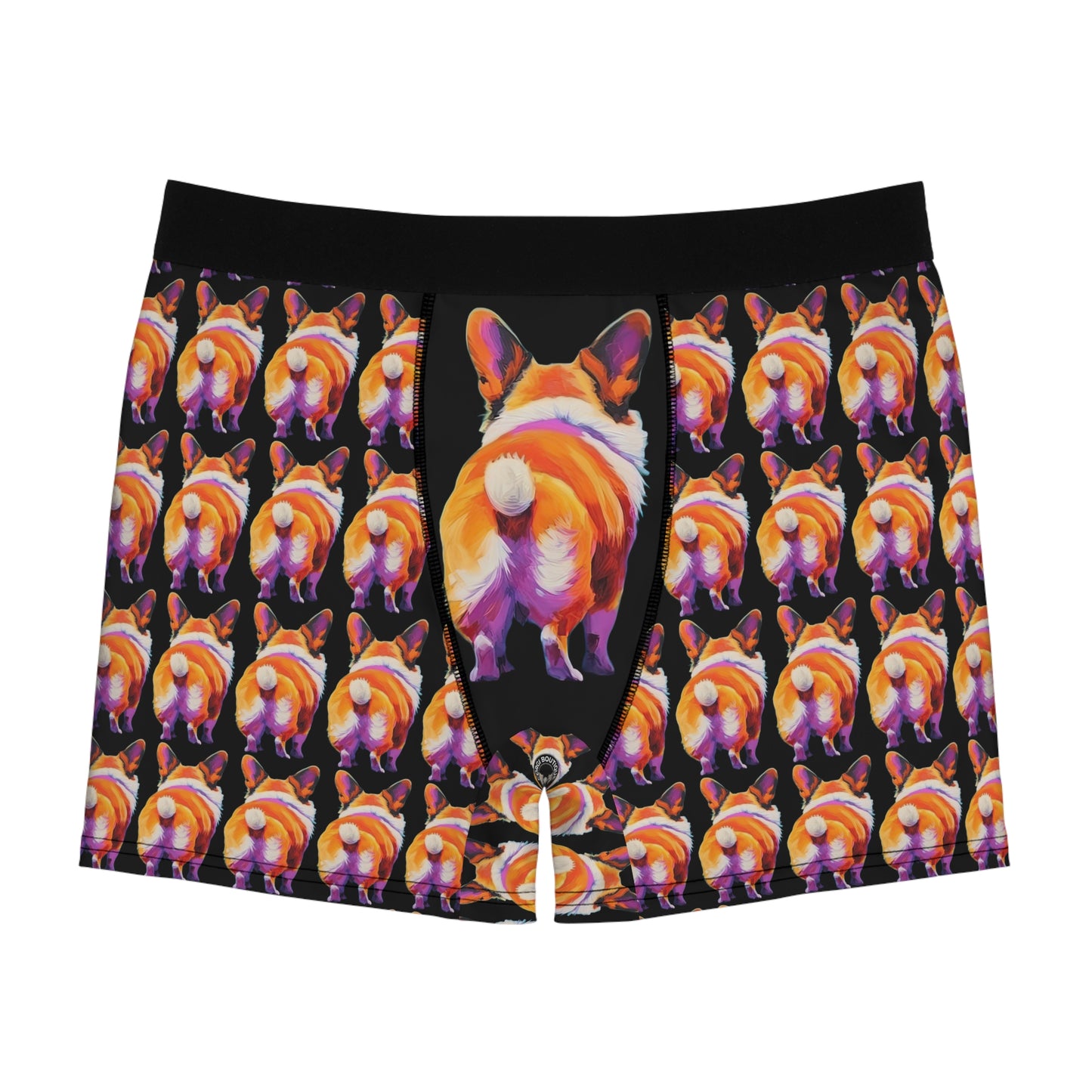 Corgi Butt Boxer Briefs in Black