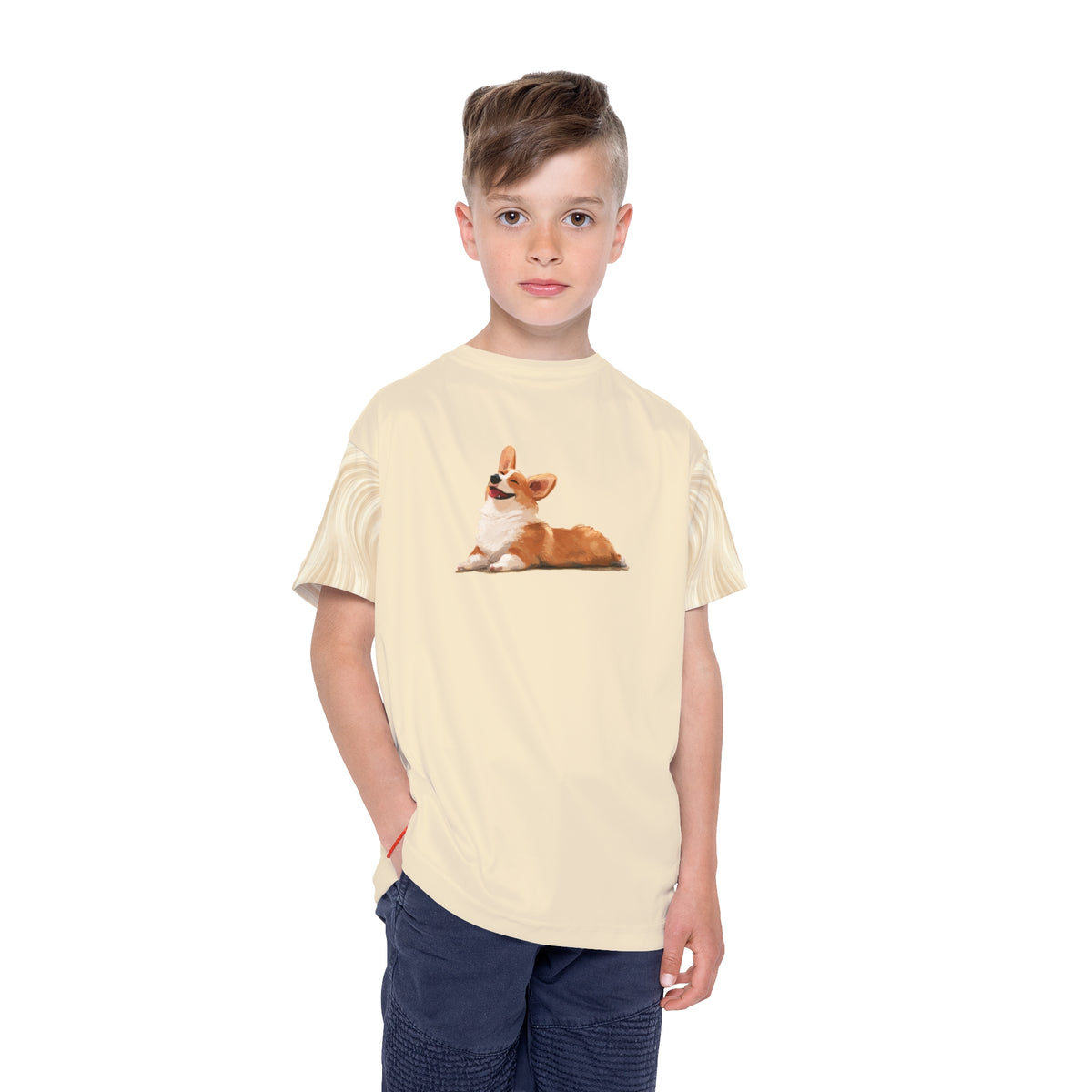 Giddy Sploot Kid's Creamy Champagne Sports Tee