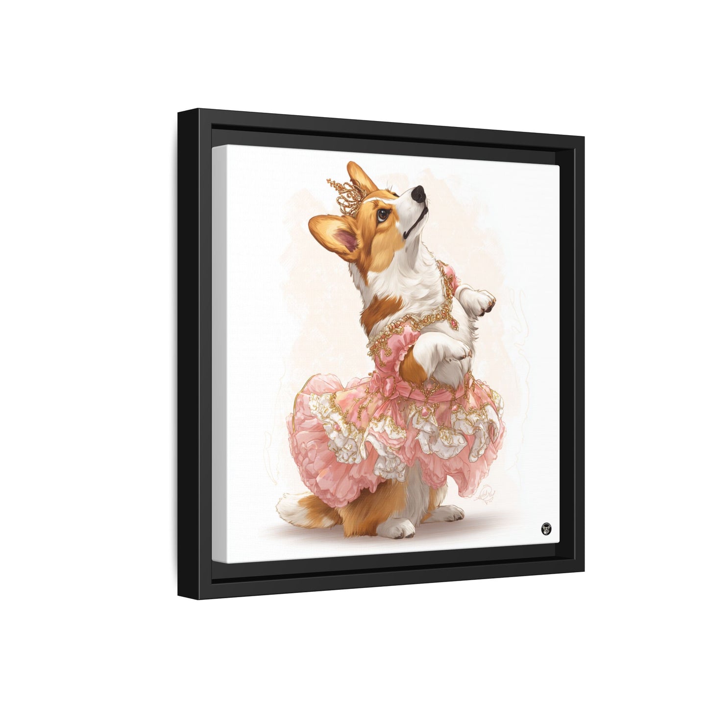 Princess Corgi on Canvas