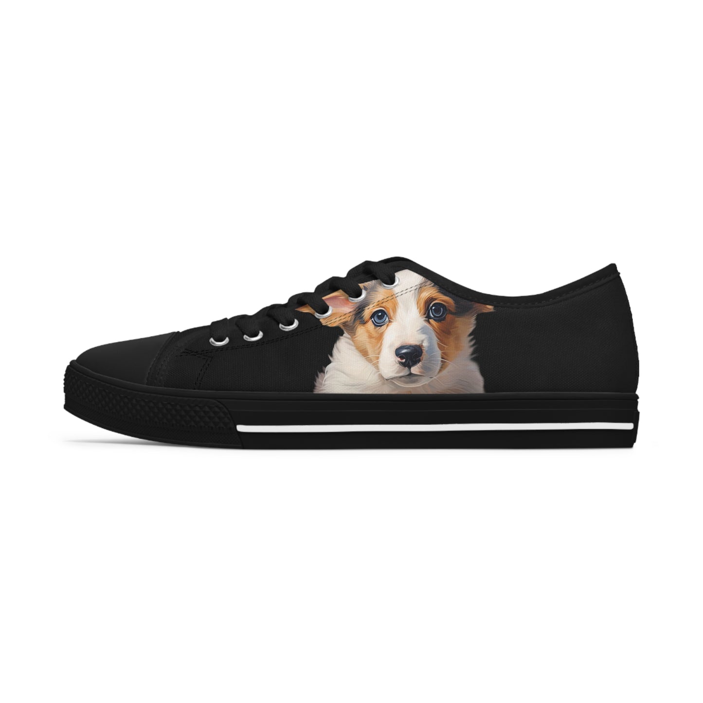 Puppy Portrait - Women's Low Top Sneakers