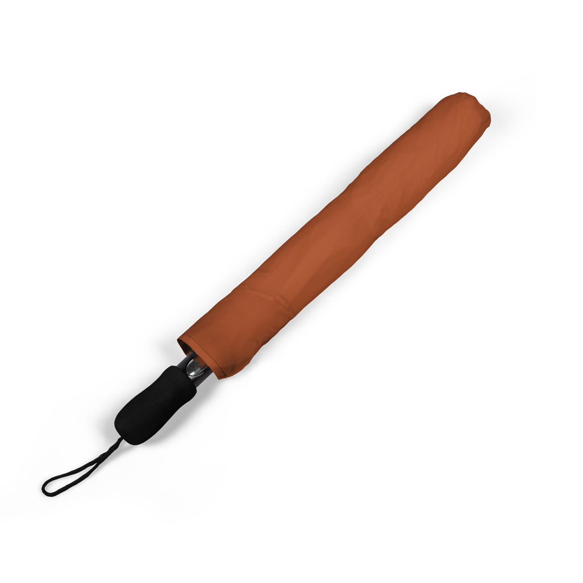 Prince Corgi Royal Traveler Foldable Umbrella — Regal Burnt Orange Compact Rain Parasol