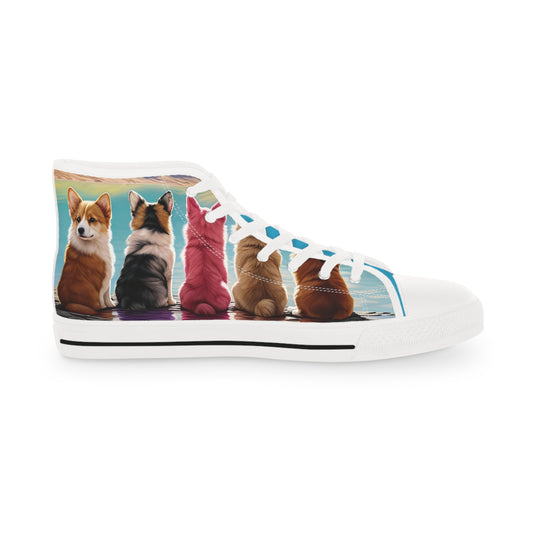 Corgi Lake - Men's High Top Sneakers