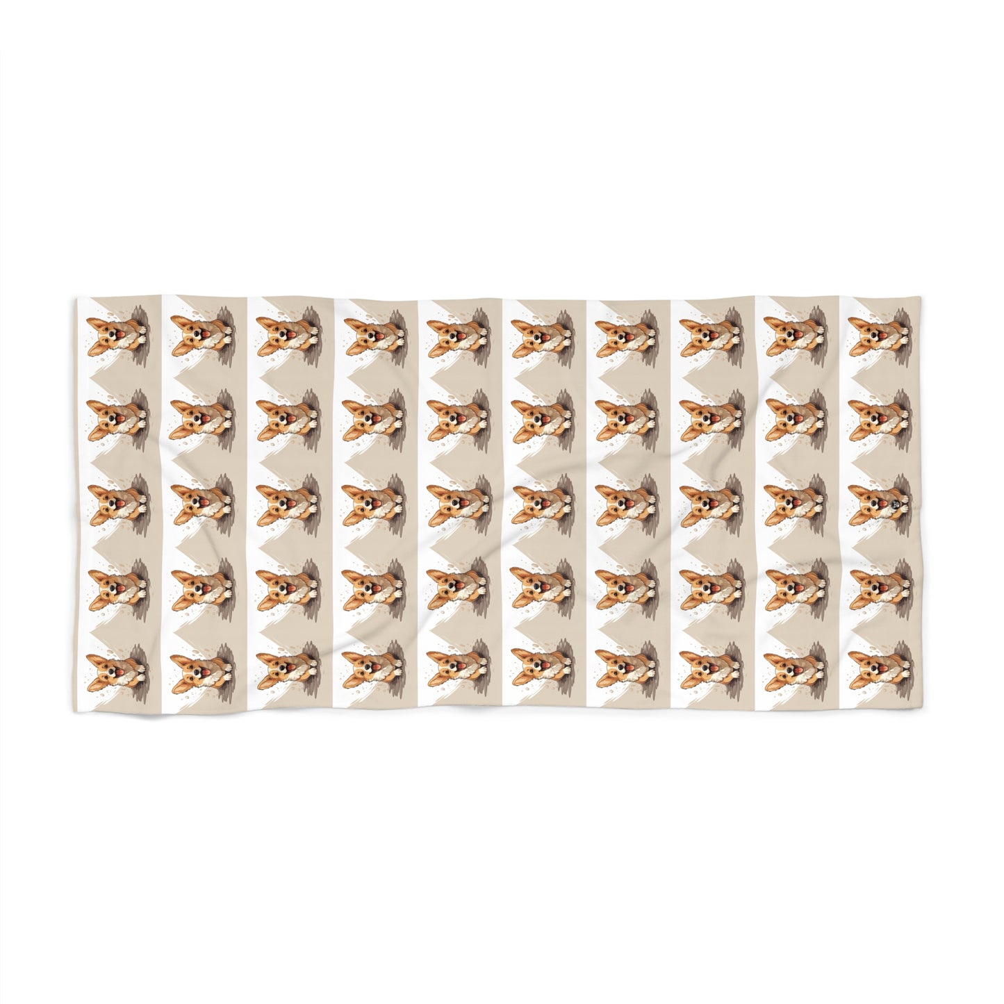 Corgi Cuteness Mosaic - Beach Towel
