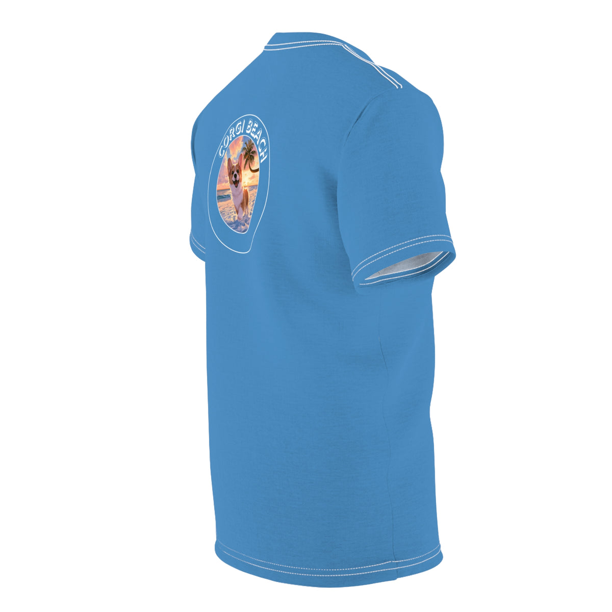 Corgi Beach Unisex Bold Designer Tee - Merry Meandering on Mahalo Marine (Part of the Corgi Beach Day Collection)
