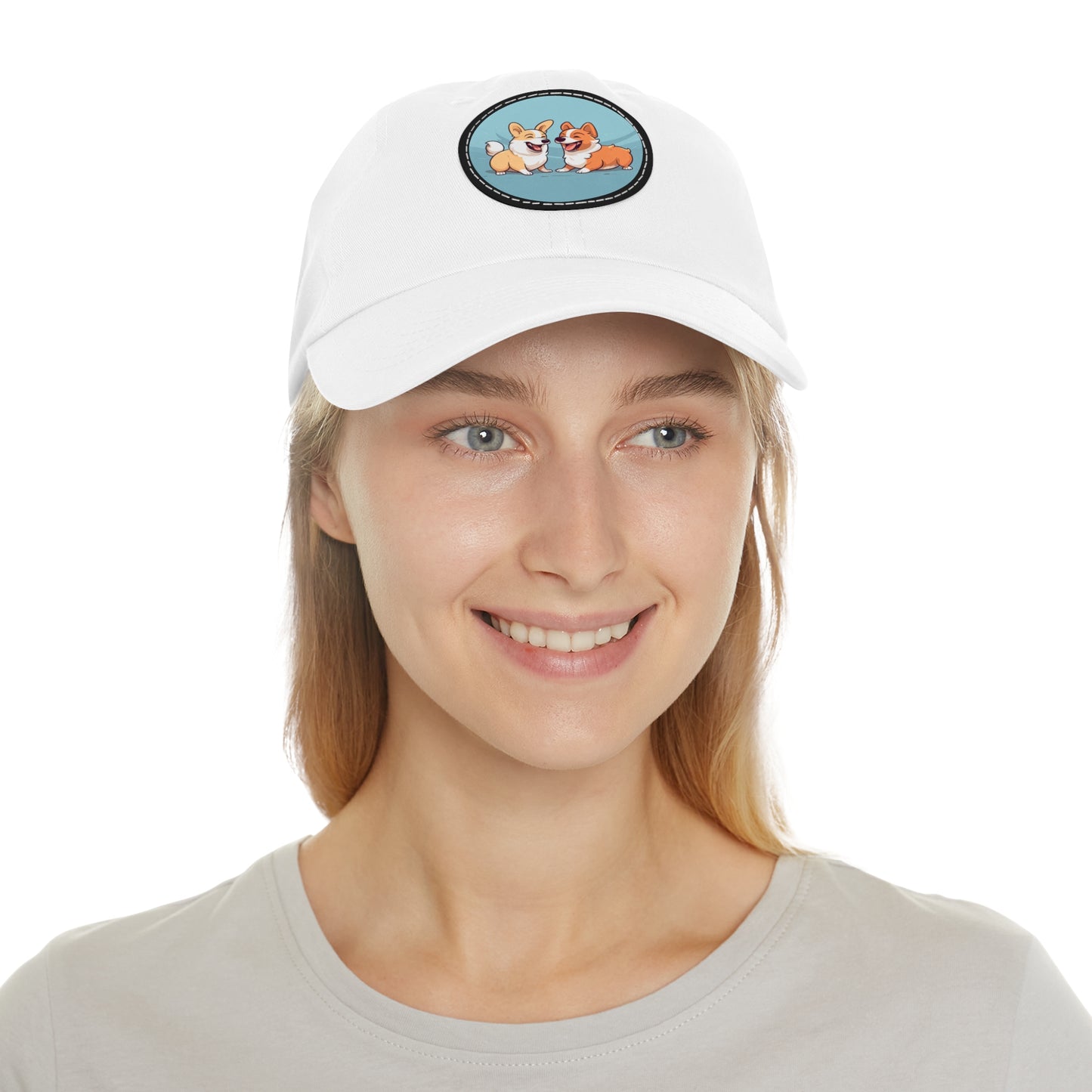 Corgi Couple - Cap with Leather Patch