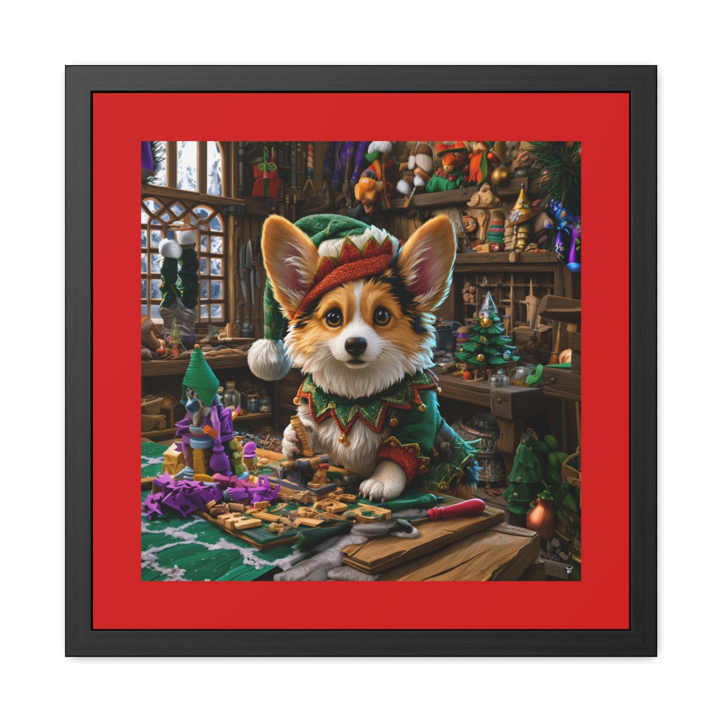 Santa's Little Helper Framed Print