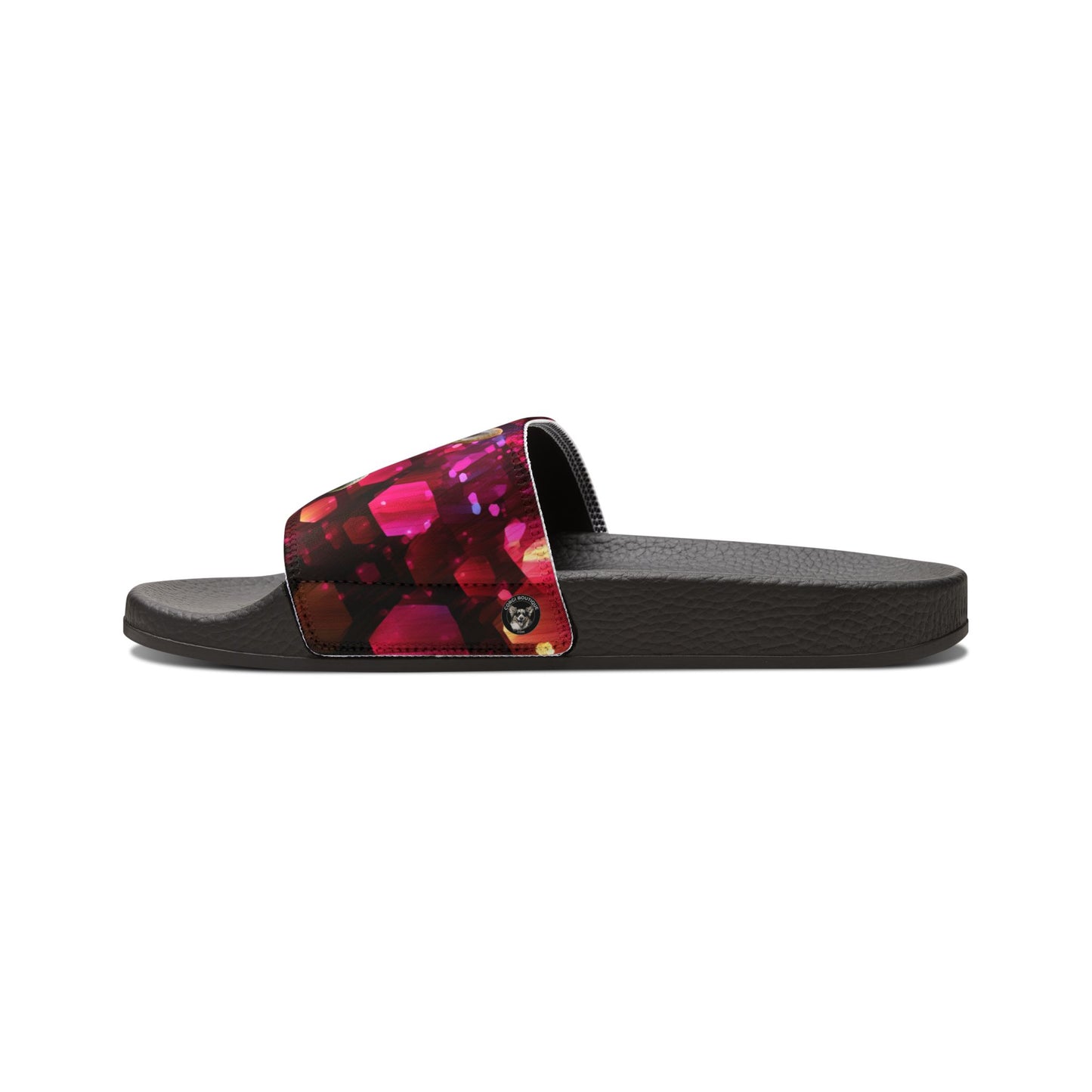 Baby Corgi Space Glitter Women's Casual Slide Sandals - May the Corgi Be With You