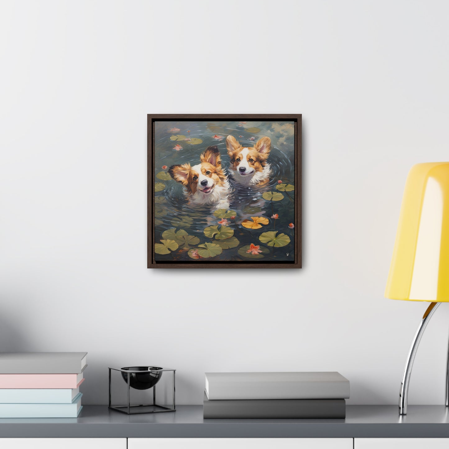 Pond Pups - Framed on Canvas