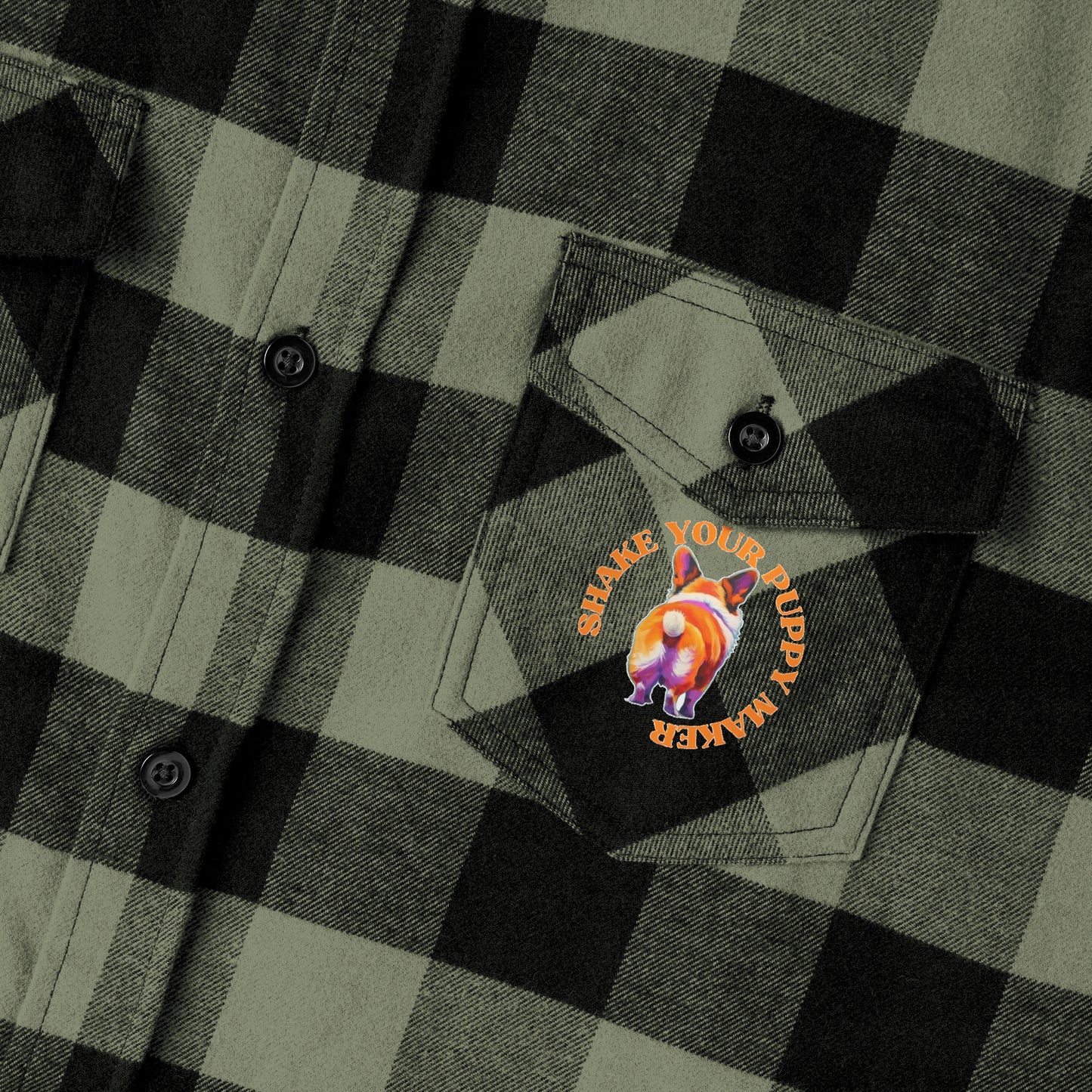 Shake Your Puppy Maker - Flannel Shirt