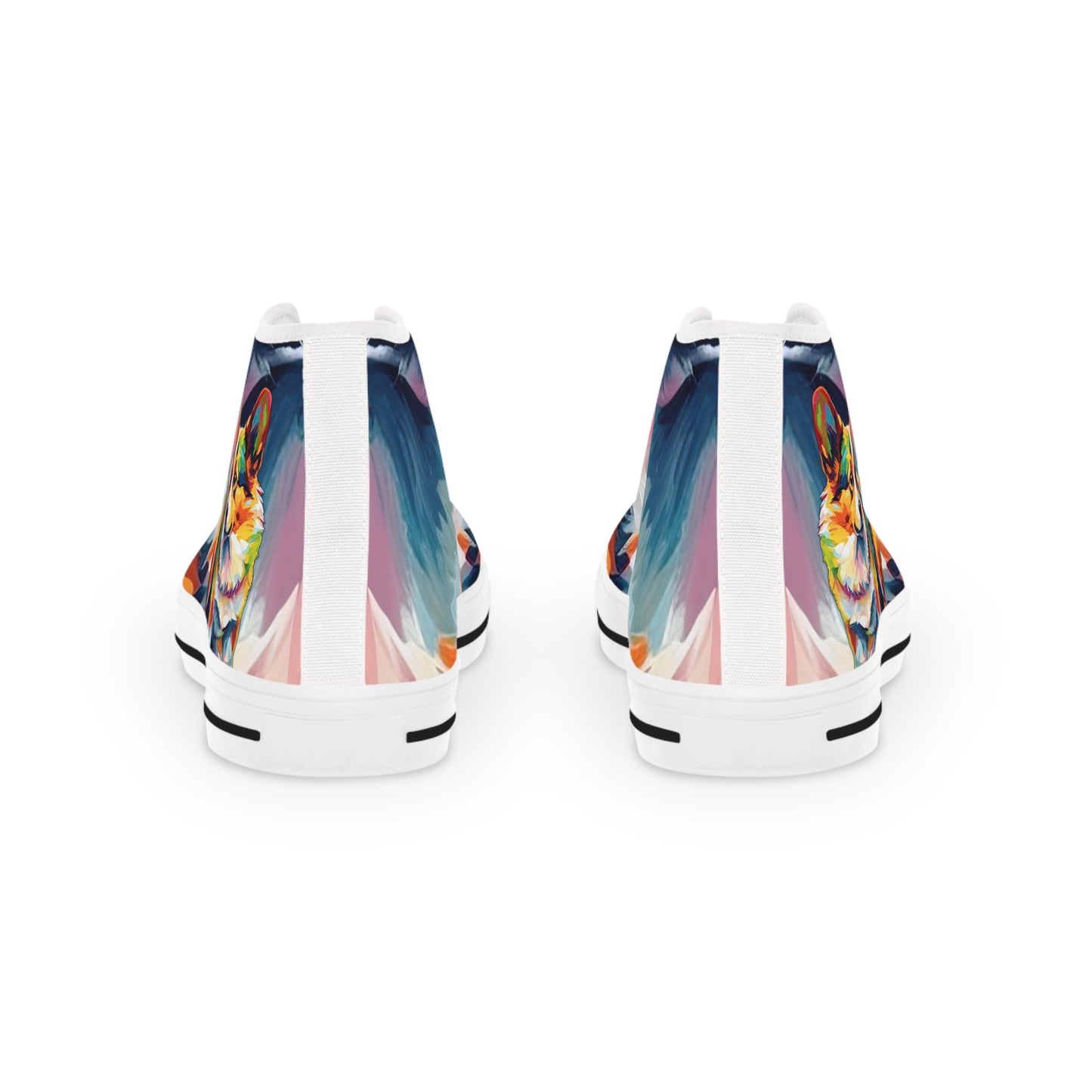 Scouter Corgi Artistic Abstract Men's High Top Casual Canvas Sneakers
