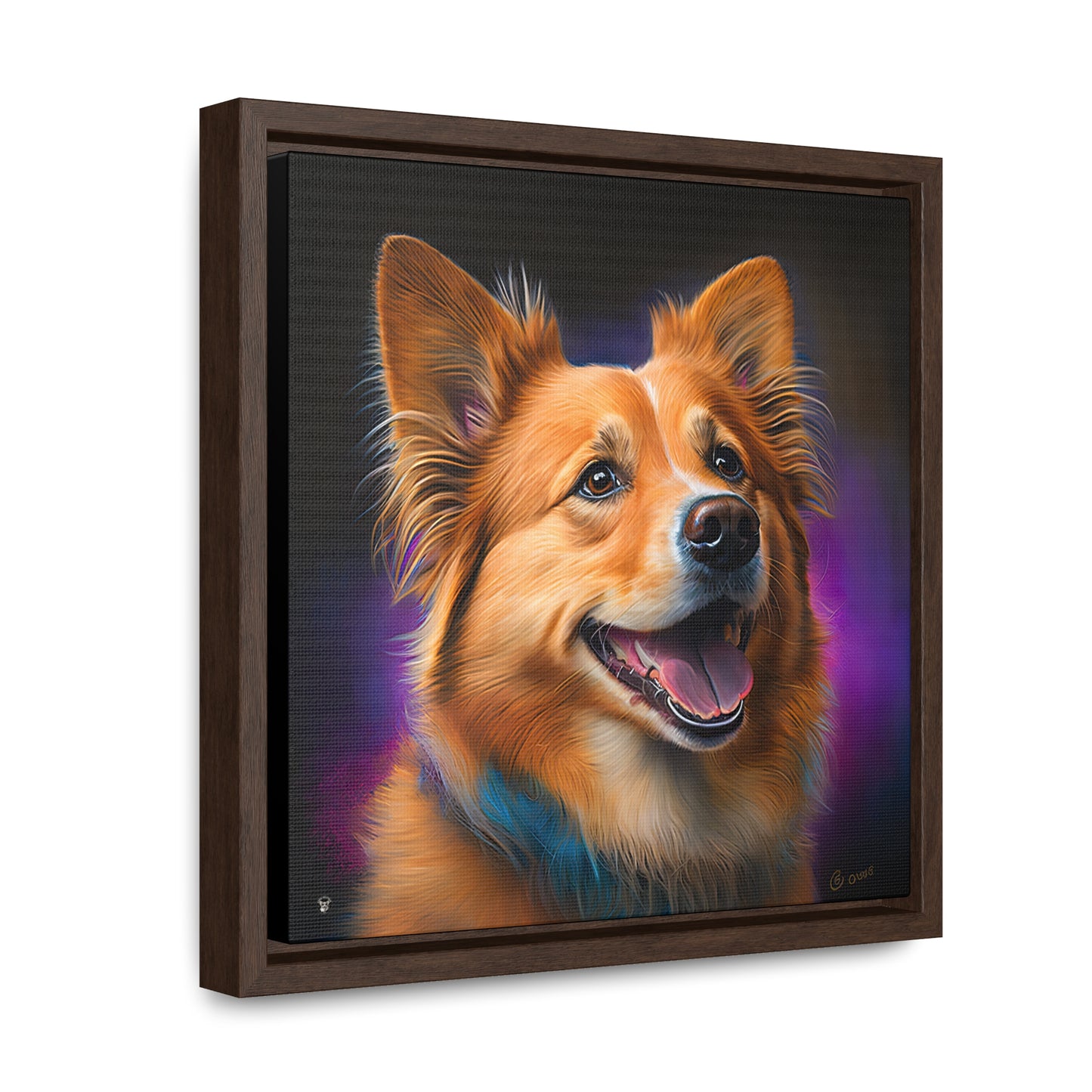 Golden Corgi - Framed on Canvas