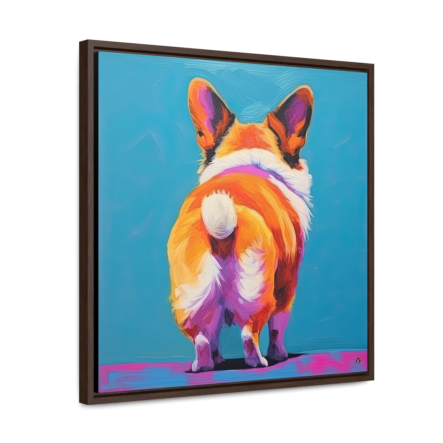 Corgi Butt - Framed on Canvas