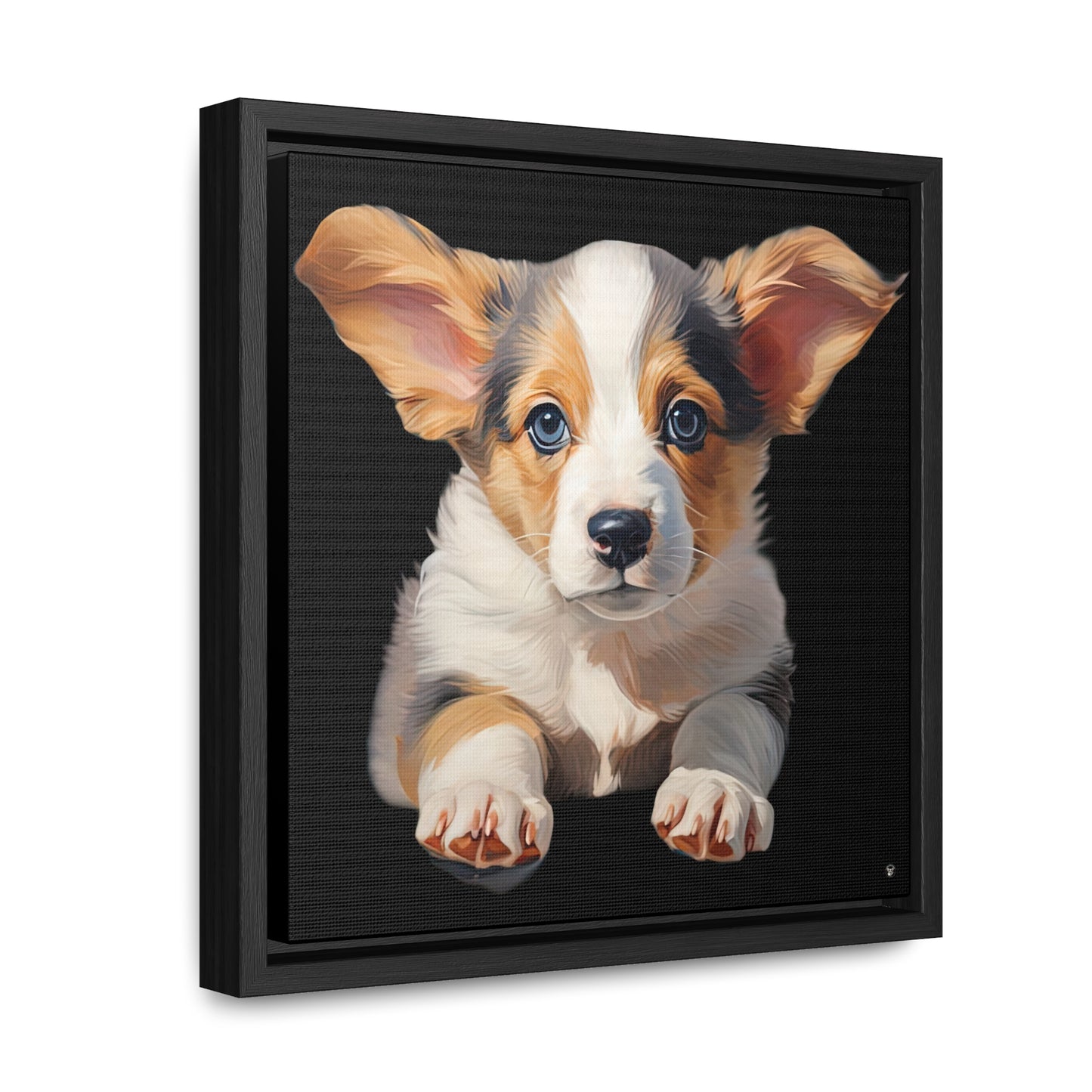 Puppy Portrait - Framed on Canvas