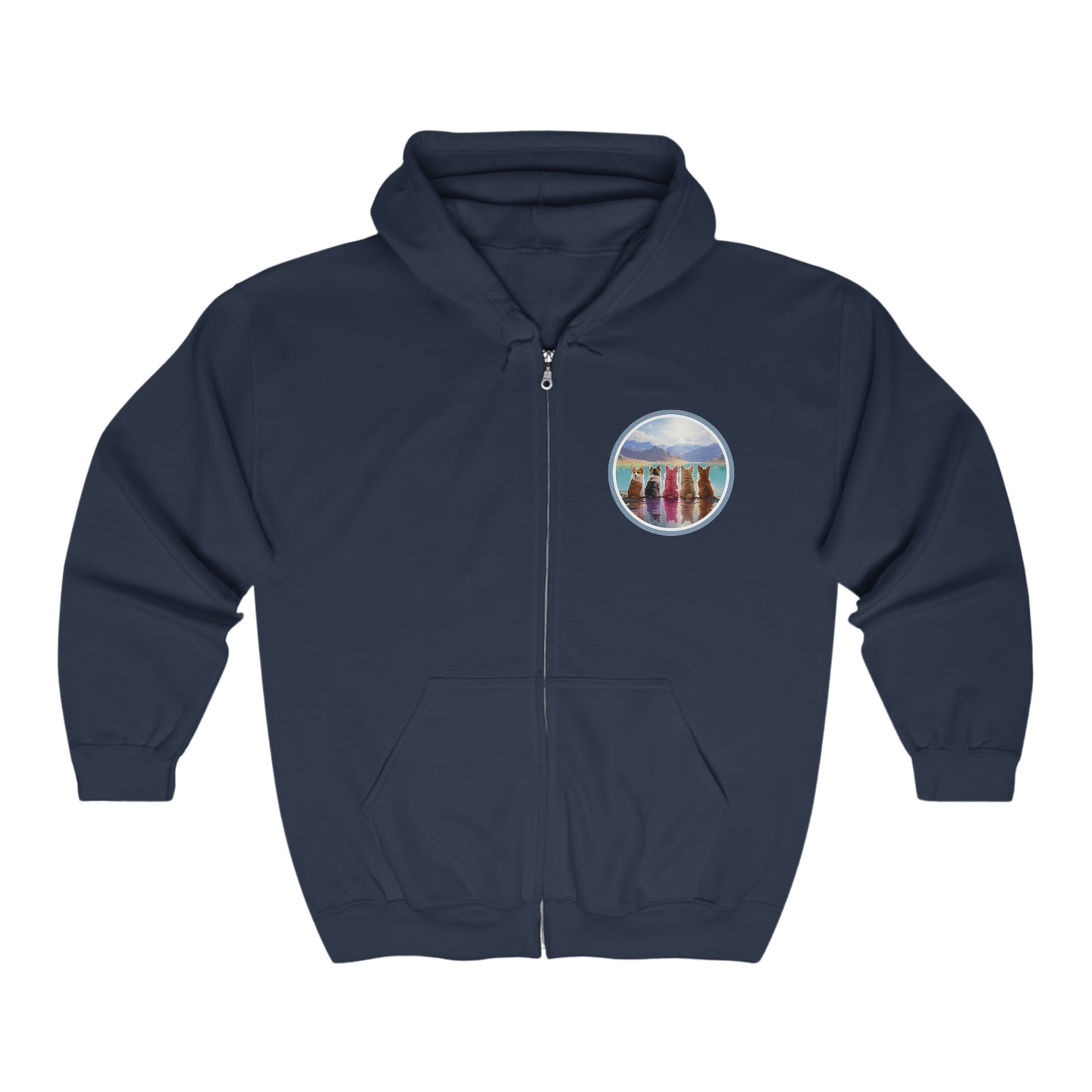Corgi Lake - Zip Hoodie