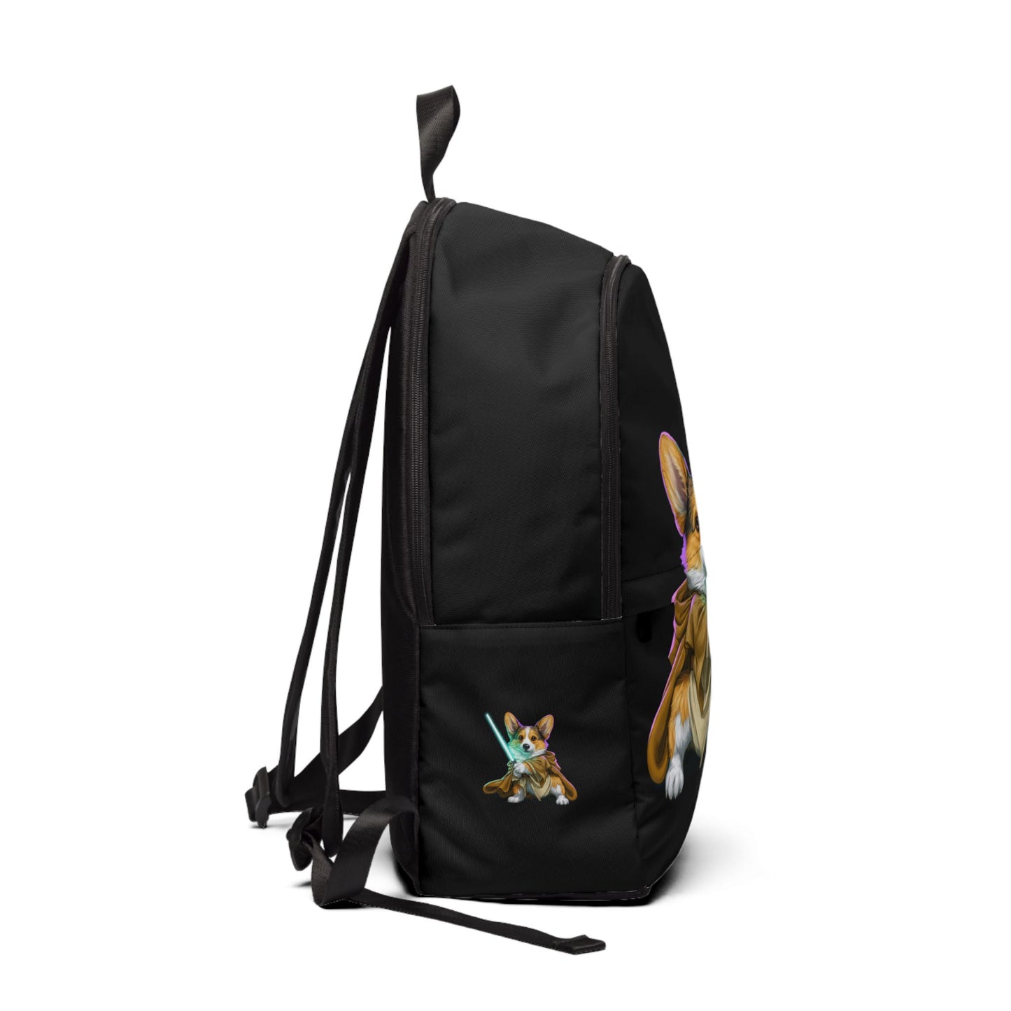 Little Light Knight Corgi Star Warrior Backpack — Black Corgi Rucksack