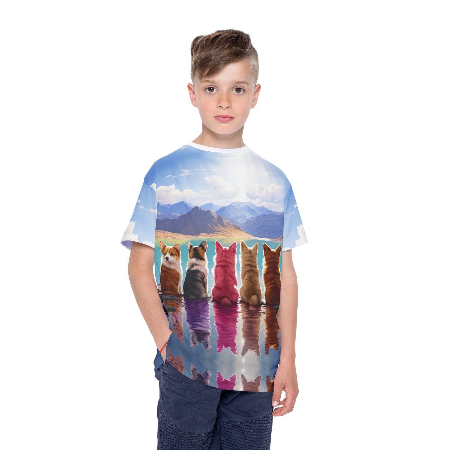 Corgi Lake Kid's Sports Tee