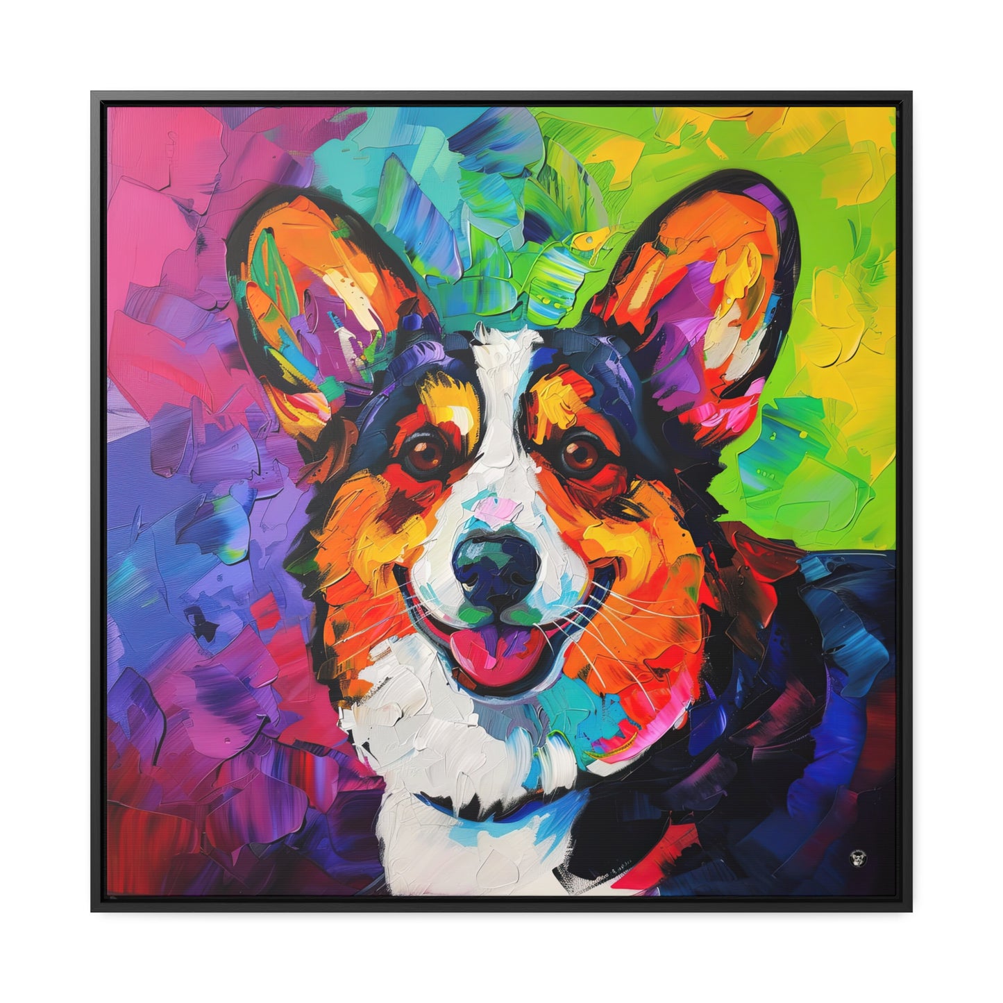 Colorful Cardigan - Framed on Canvas