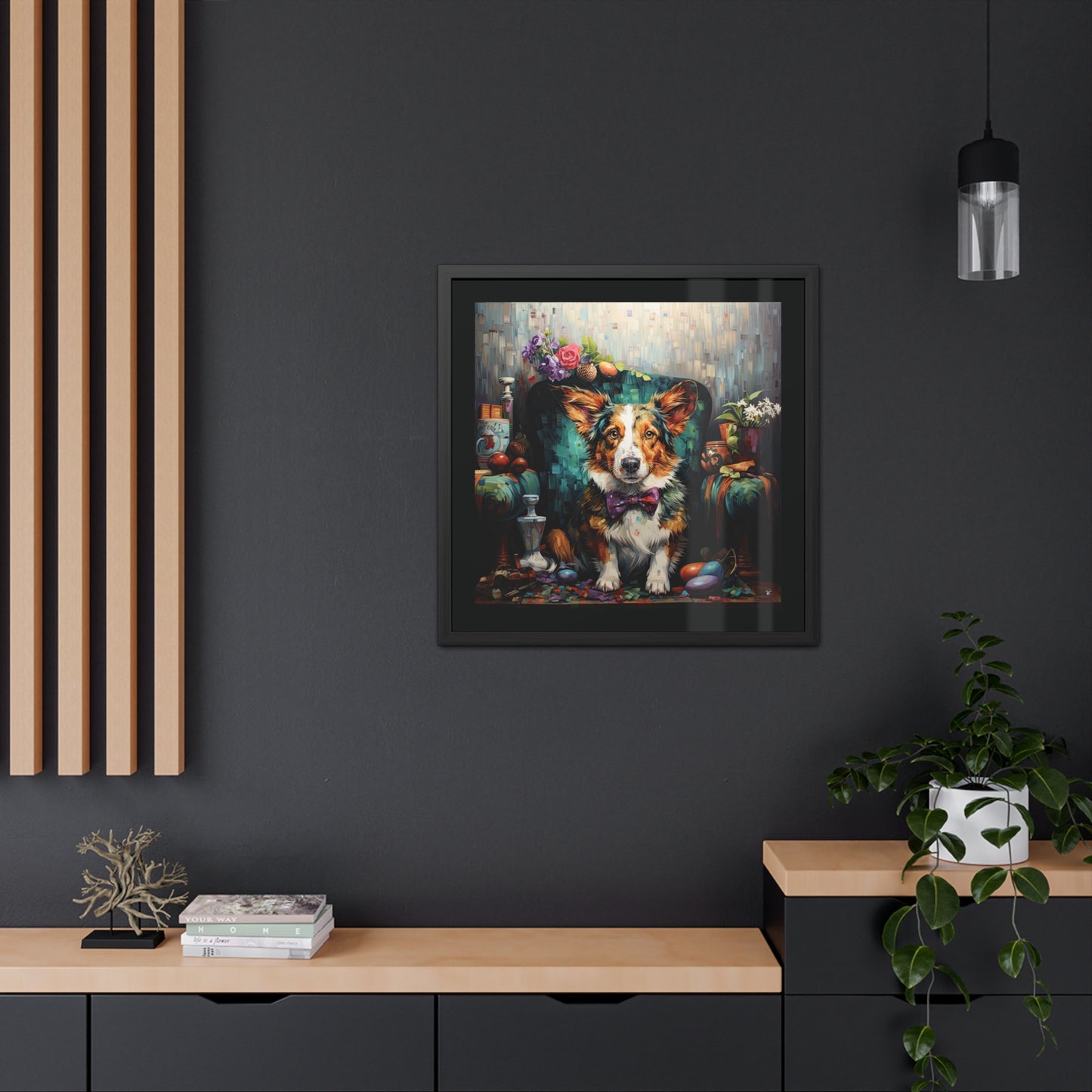 Impression encadrée de Corgi élégant