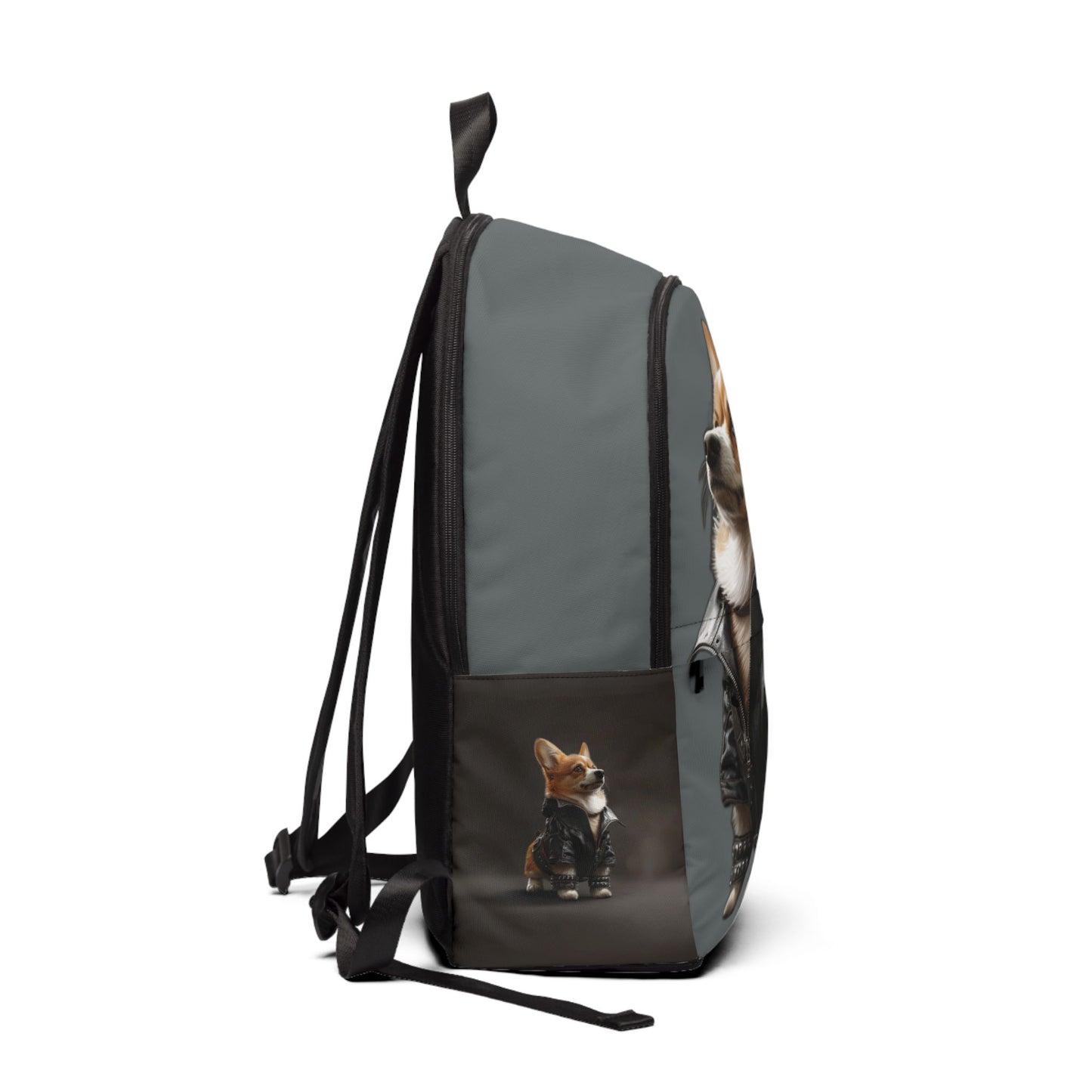 Leader of the Pack Corgi Backpack — Gray Corgi Rucksack