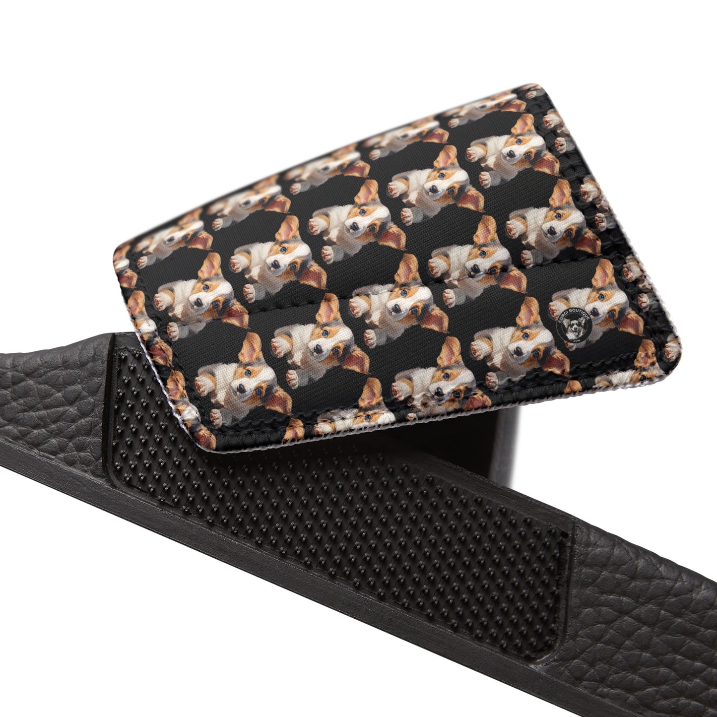 Puppy Portrait Mosaic - Men's Slide Sandals
