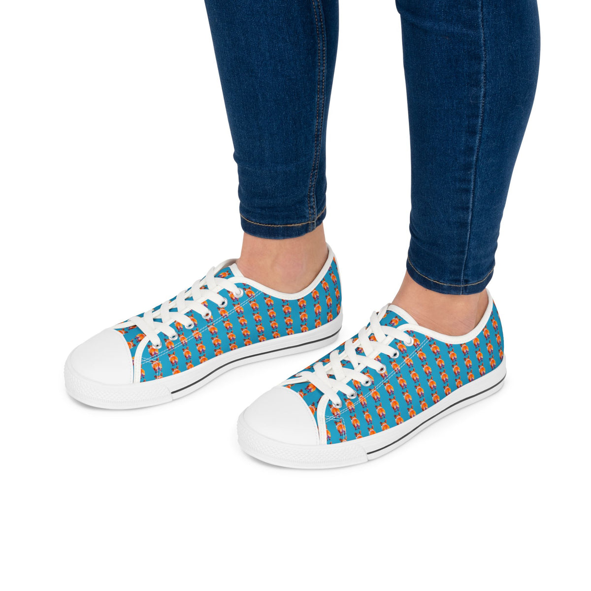 Corgi Butt Stripes Artistic Portrait Women's Low Top Casual Canvas Sneakers