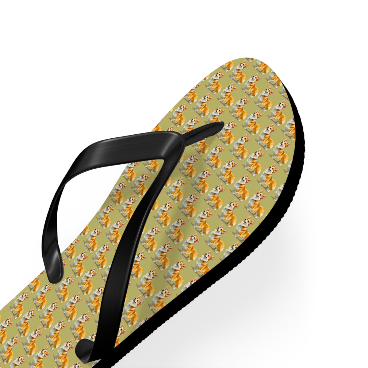 The Queen's Corgi Companion Repeater Pattern Flip-Flops - Cool Corgi Sandals
