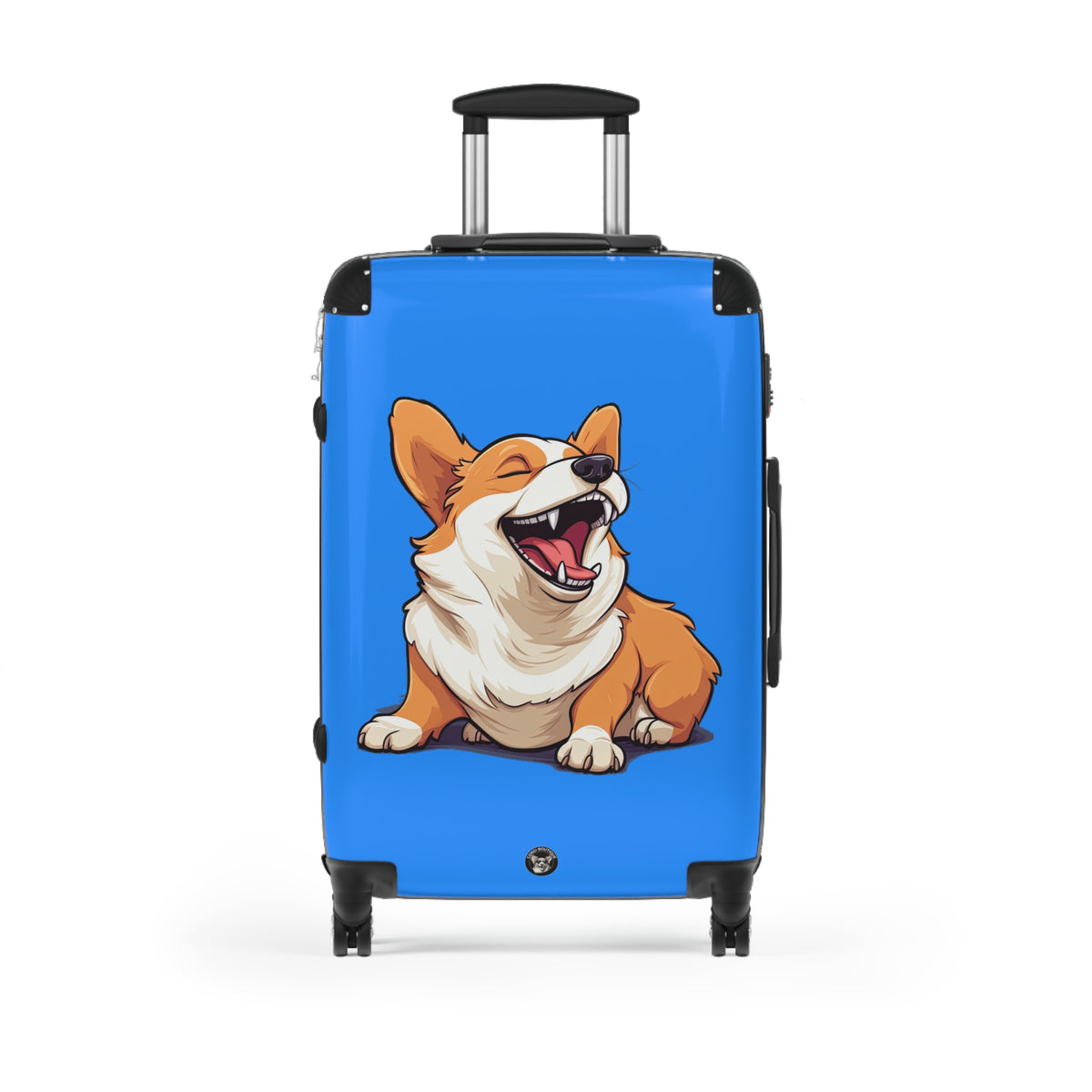 Comical Corgi All Smiles Suitcases - Fun & Funny Blue Luggage