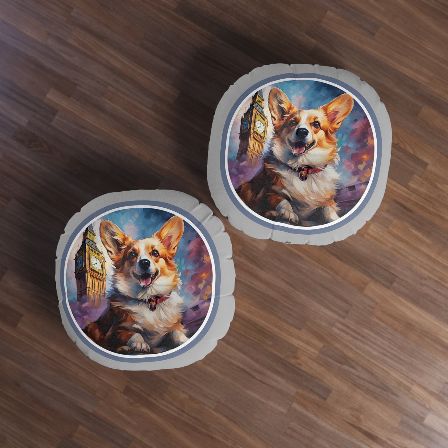 Corgi and Ben - Floor Pillow