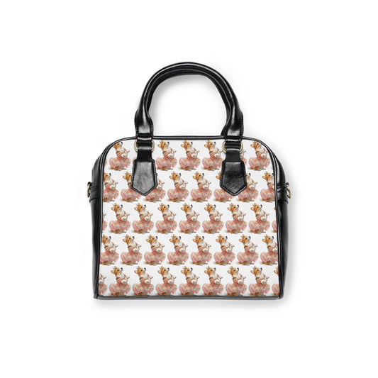 Princess Corgi Artistic Pink Accented Pattern Shoulder Handbag