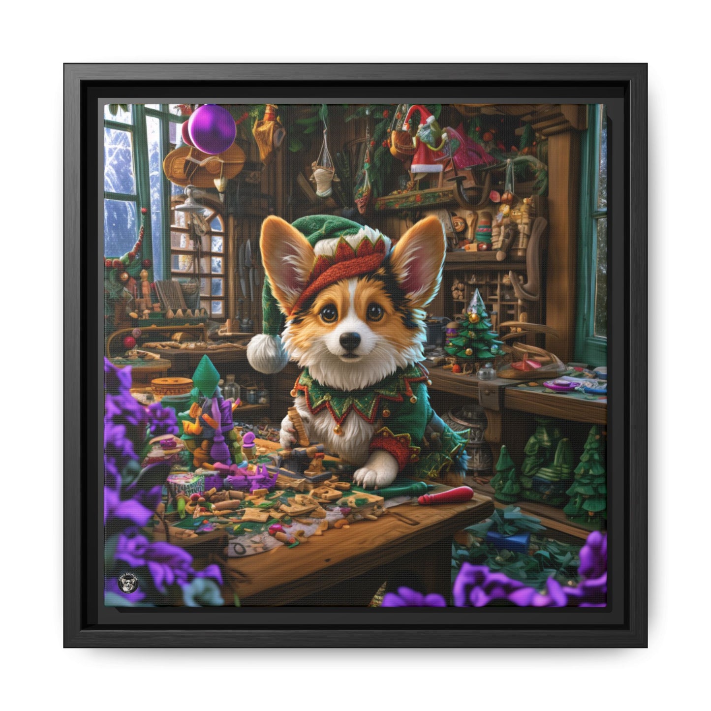 Santa's Little Helper on Canvas