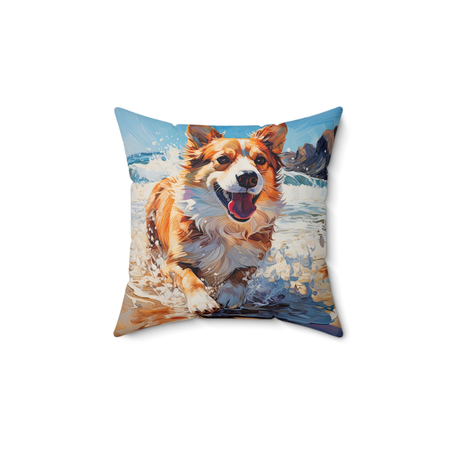 Coastal Corgi - Throw Pillow