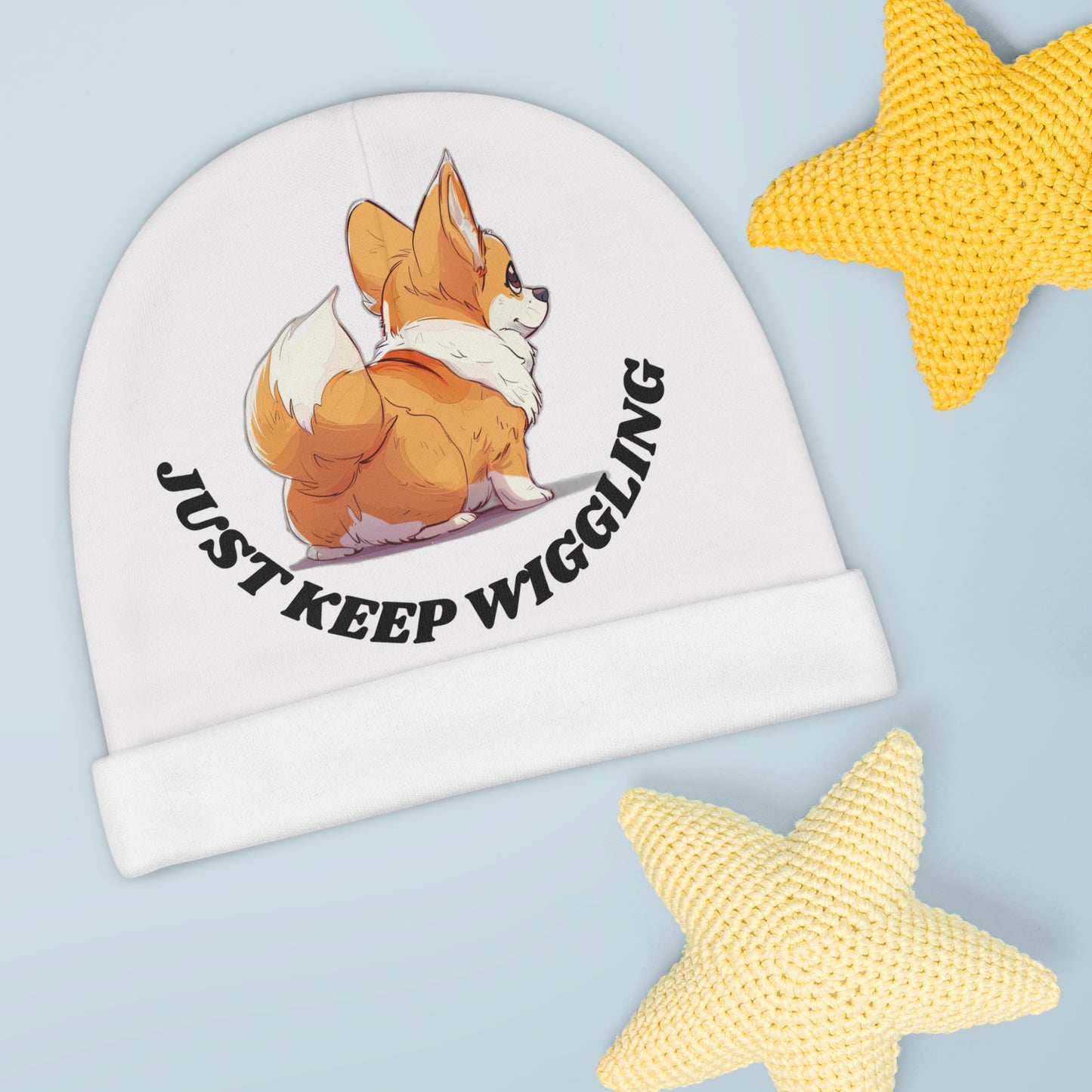 Just Keep Wiggling Baby Beanie