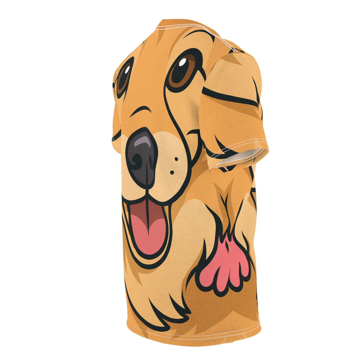 Vivacious Effervescence Unisex Bold Designer Tee — Golden Glow Corgi Fresco